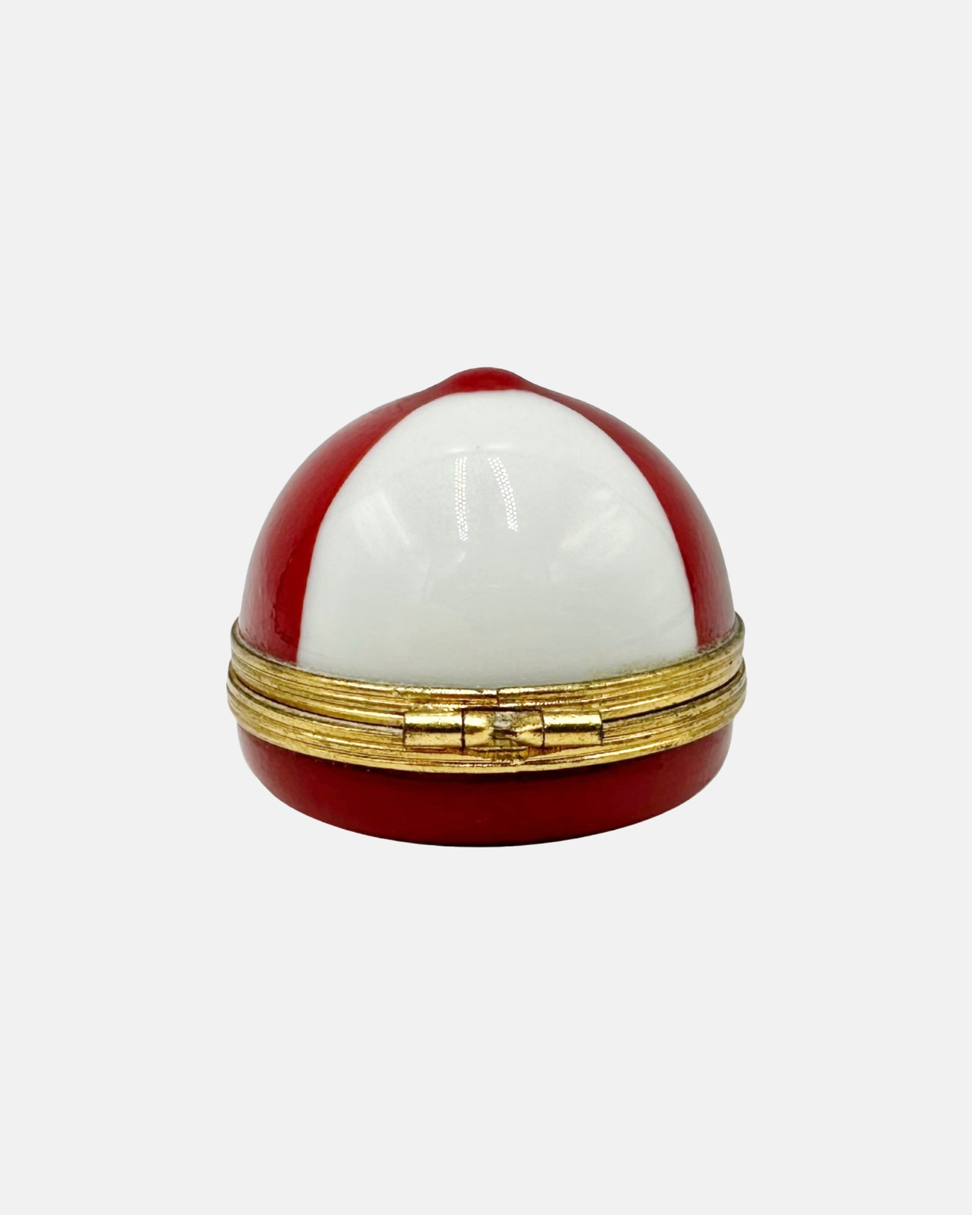 Vintage The 21 Club NYC Restaurant Equestrian Jockey Cap Porcelain Trinket Box