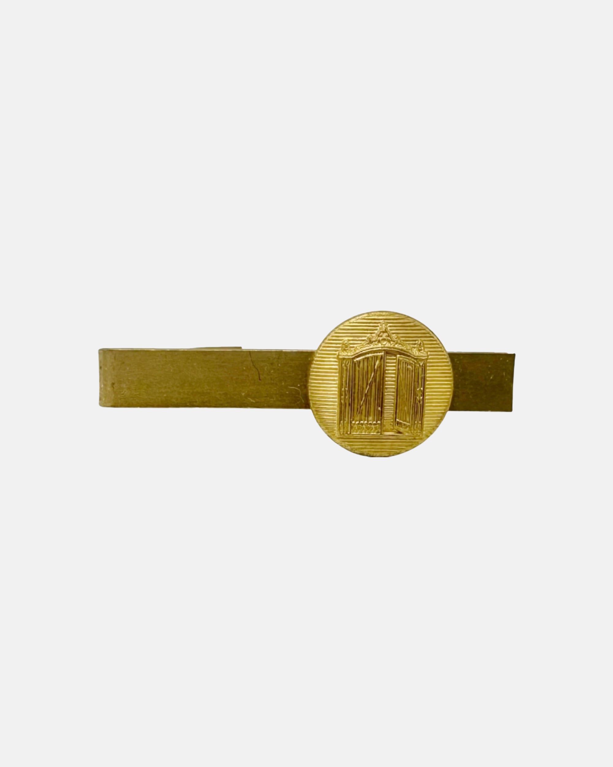 Vintage The 21 Club NYC Restaurant Iron Gate Brass Tie Clip
