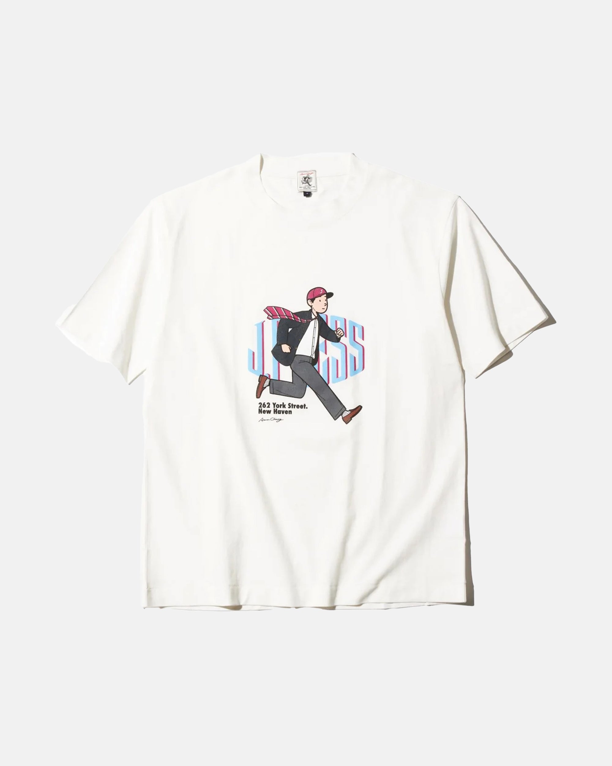 White "Running Ivy Boy" Crew Neck T Shirt - Trim Fit