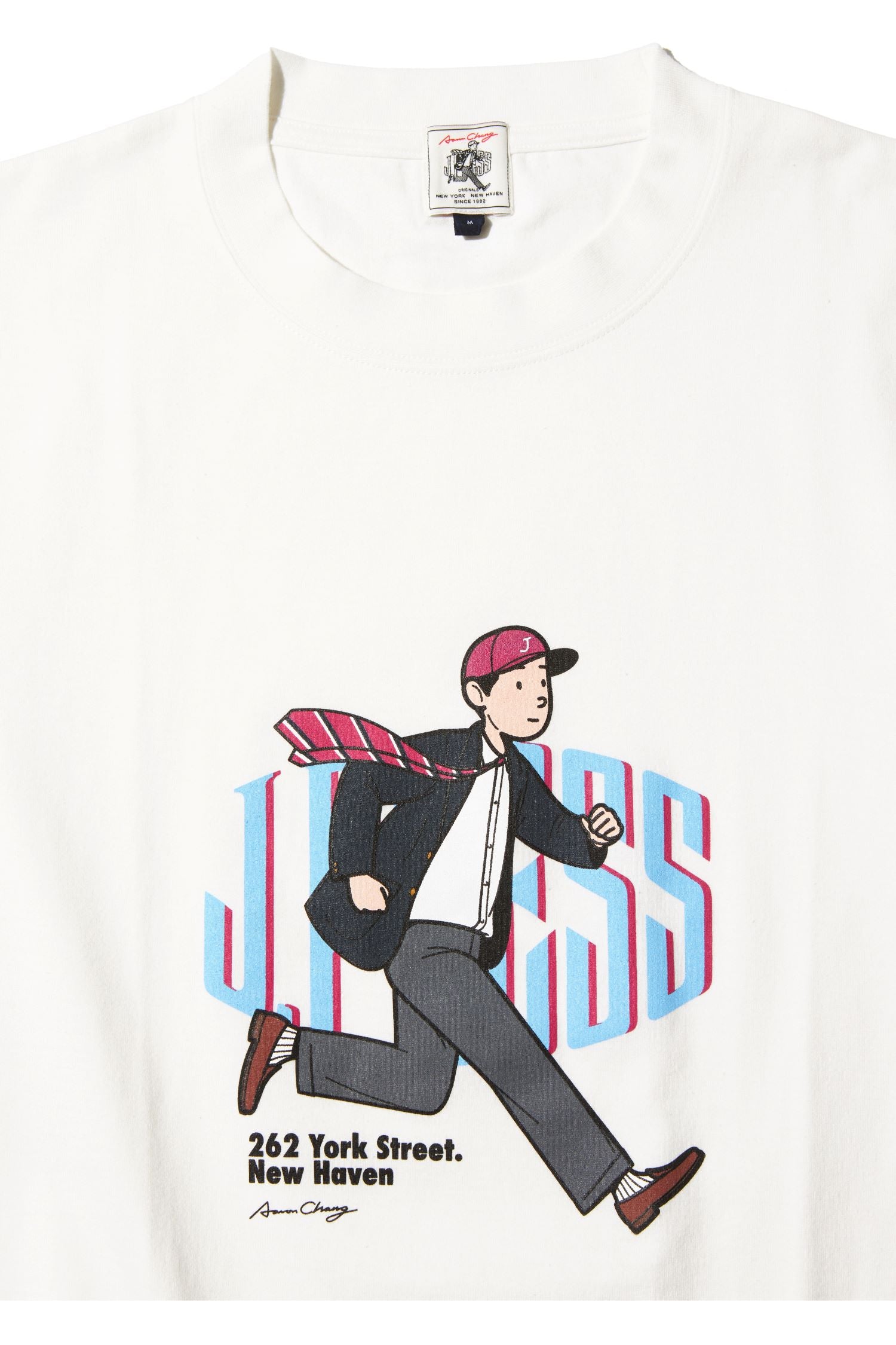 White "Running Ivy Boy" Crew Neck T Shirt - Trim Fit