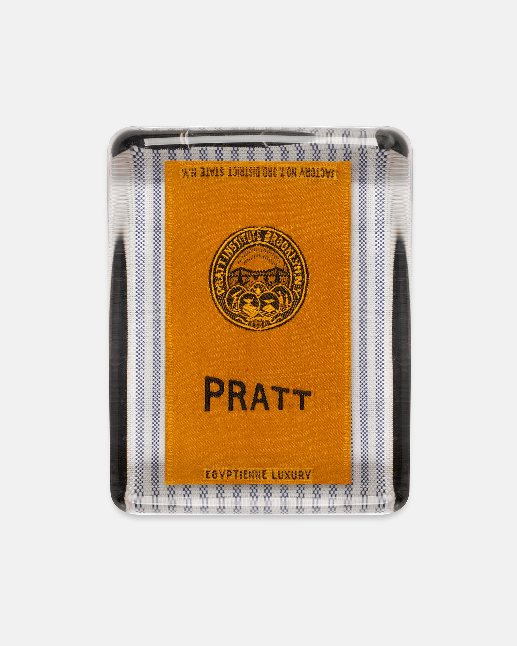 Pratt Institute Silk Paperweight - Gold