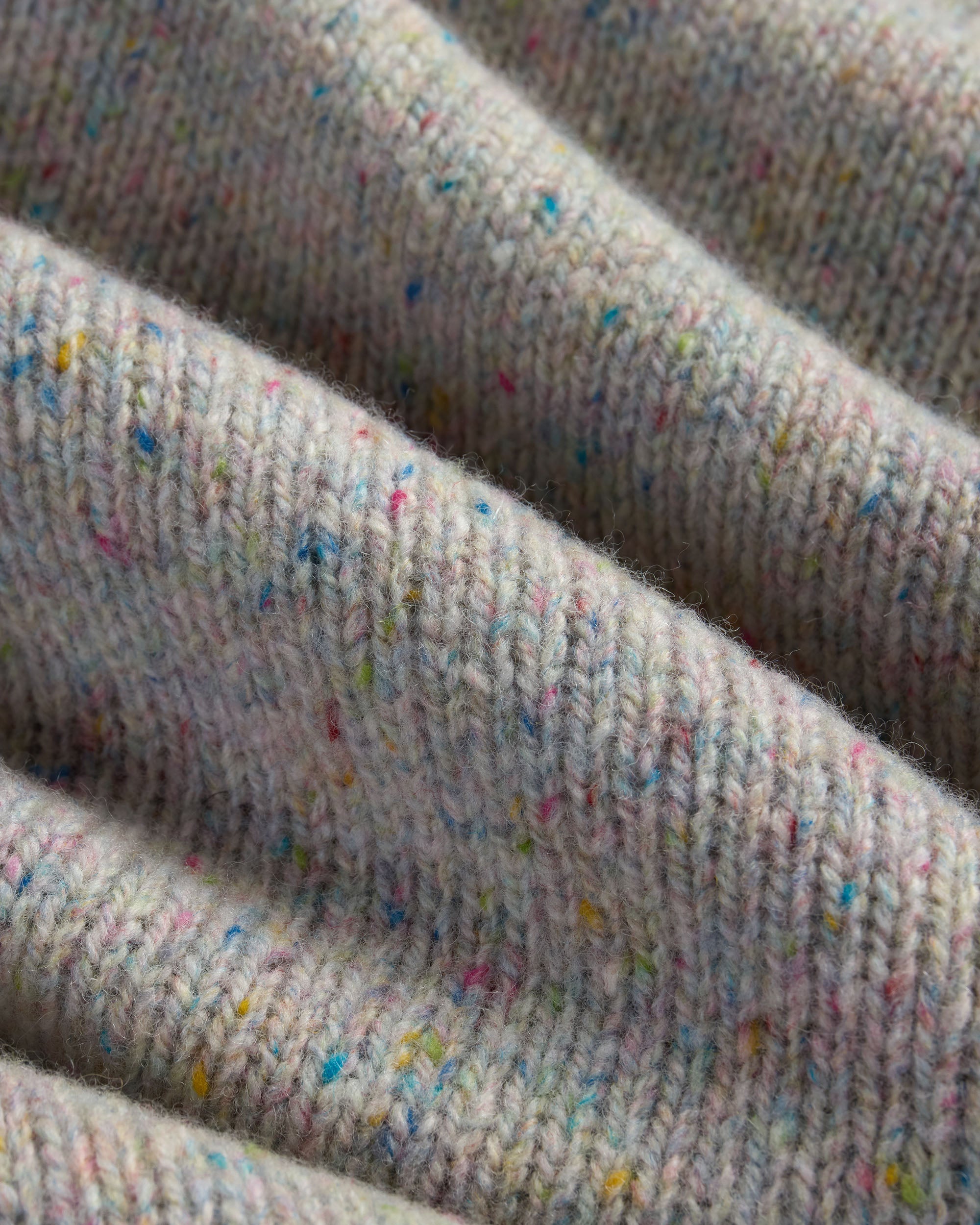 Made-in-Scotland Cotton Candy Donegal Crew Neck Sweater