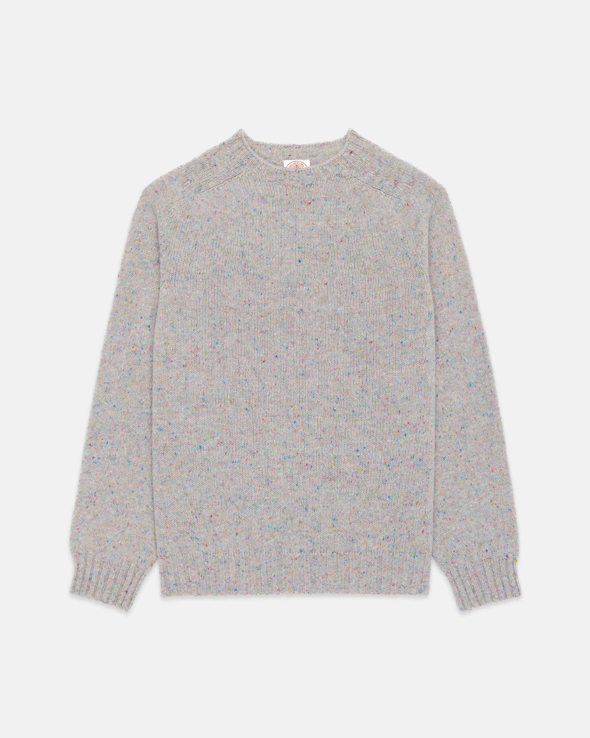 Made-in-Scotland Cotton Candy Donegal Crew Neck Sweater
