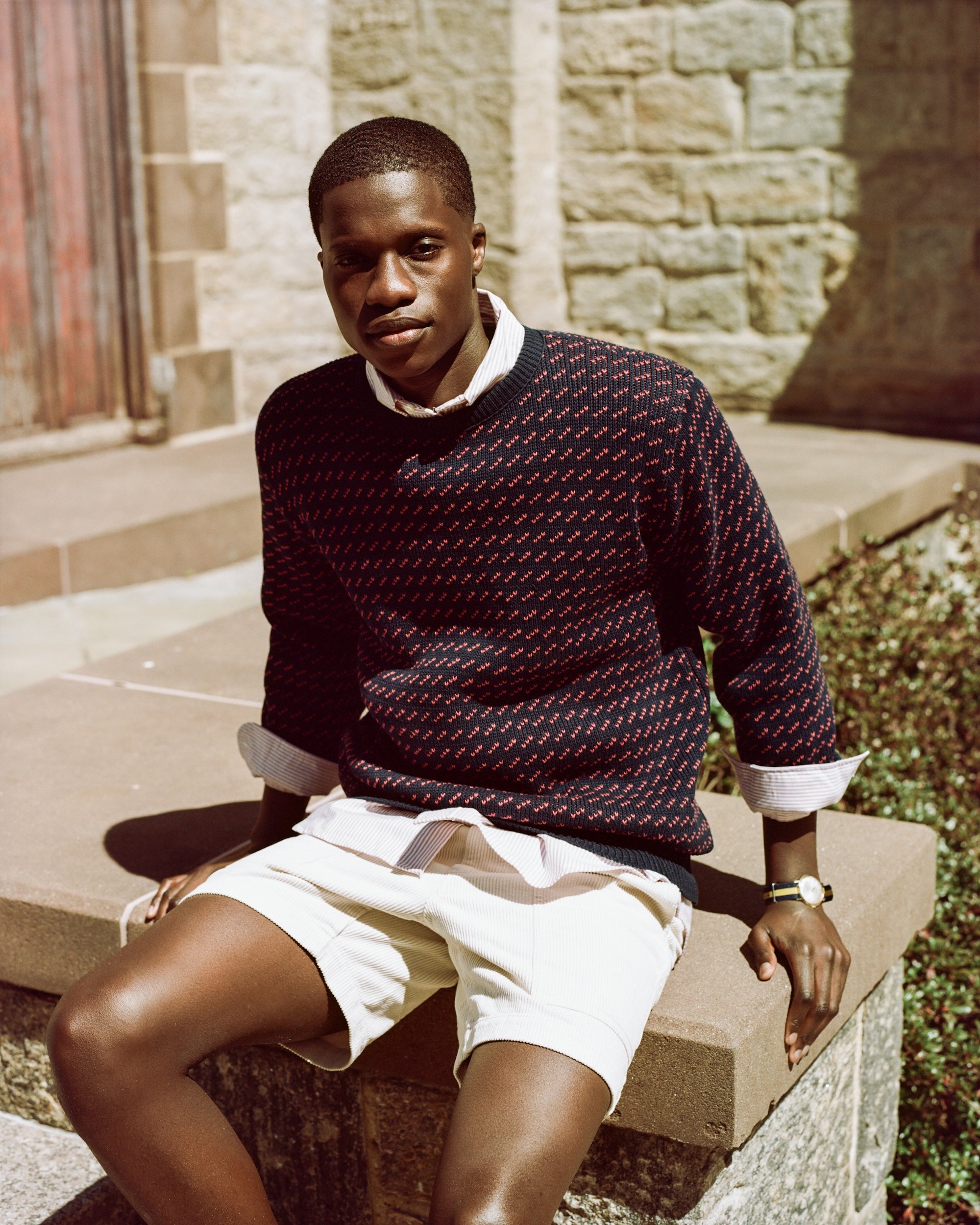 Cream Corduroy Shorts - Trim Fit