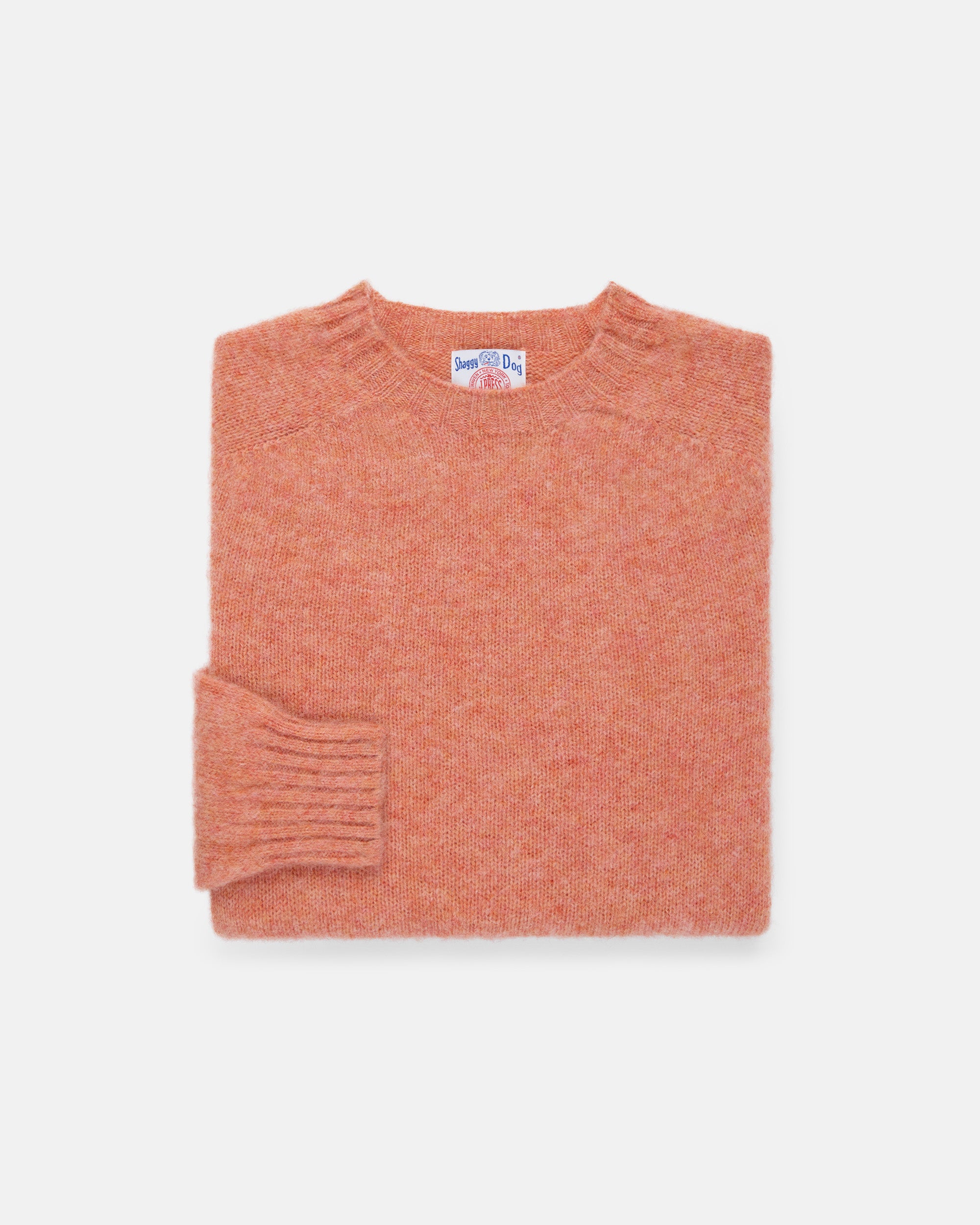 Made-in-Scotland Pink & Orange Mix Shaggy Dog Sweater - Trim Fit