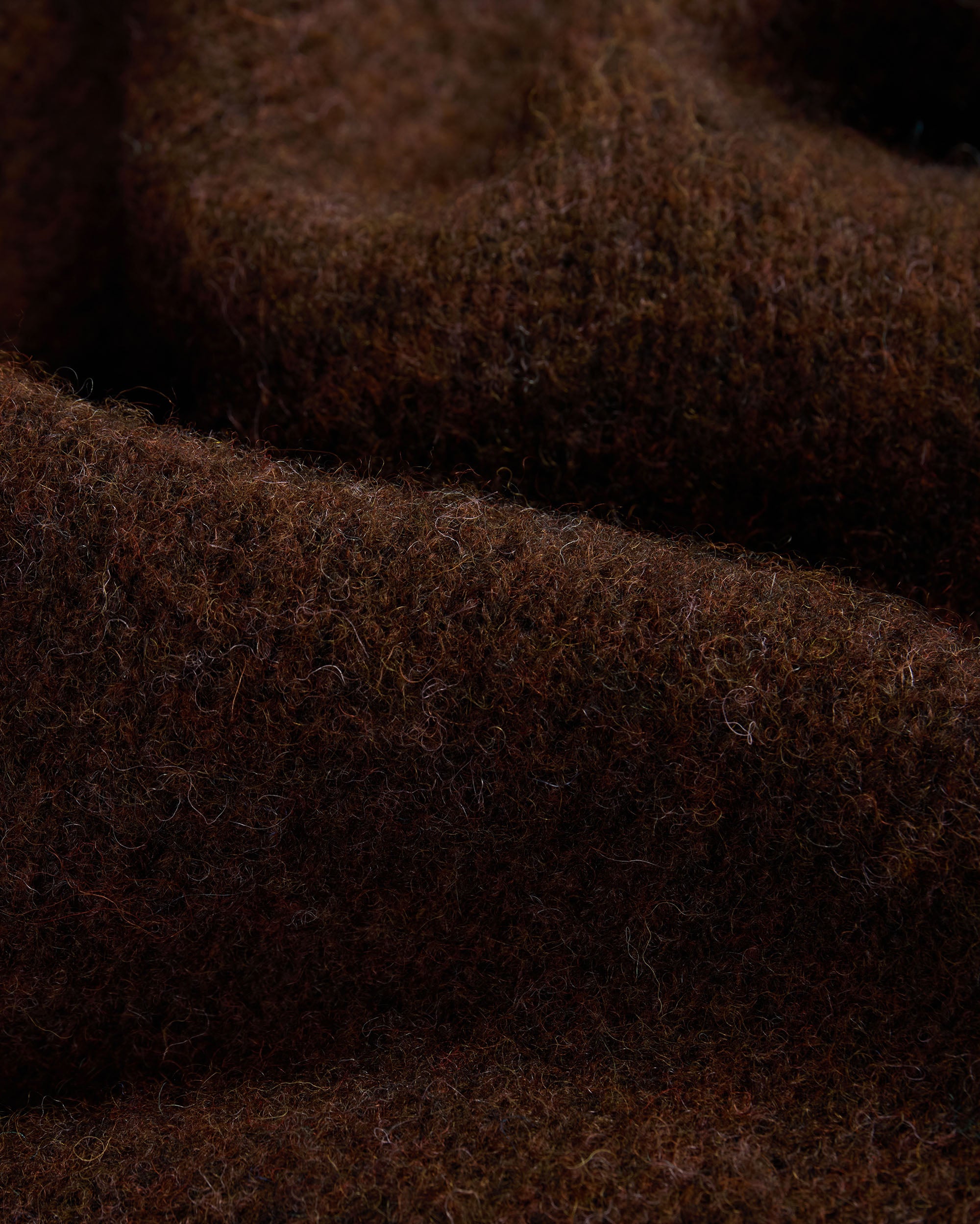 Made-in-Scotland Brown Shaggy Dog Sweater - Trim Fit
