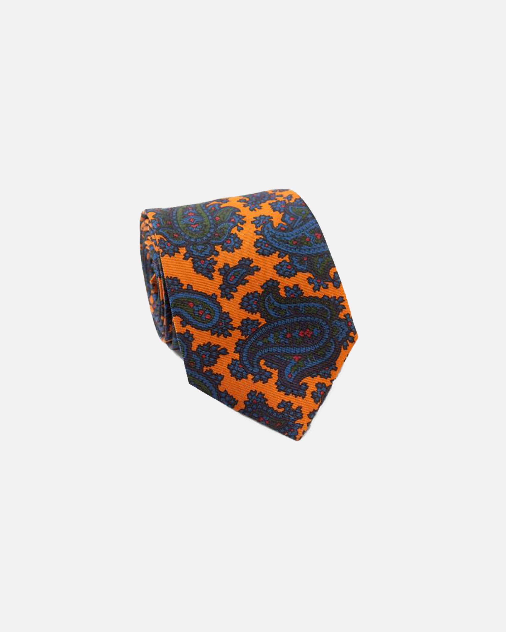 Made-in-UK Rust Paisley Ancient Madder Tie