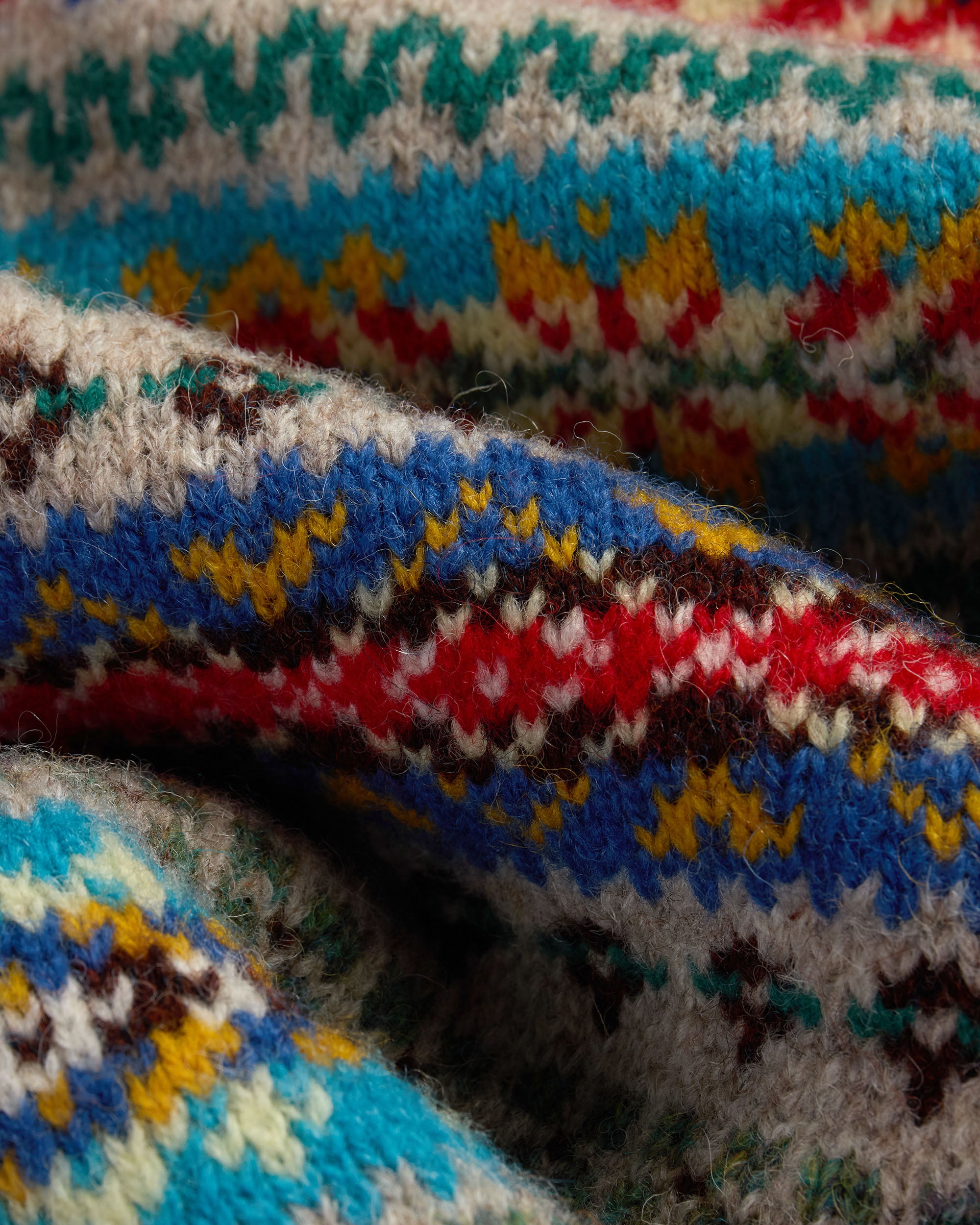 Made-in-Scotland Ivory Fair Isle Sweater Vest