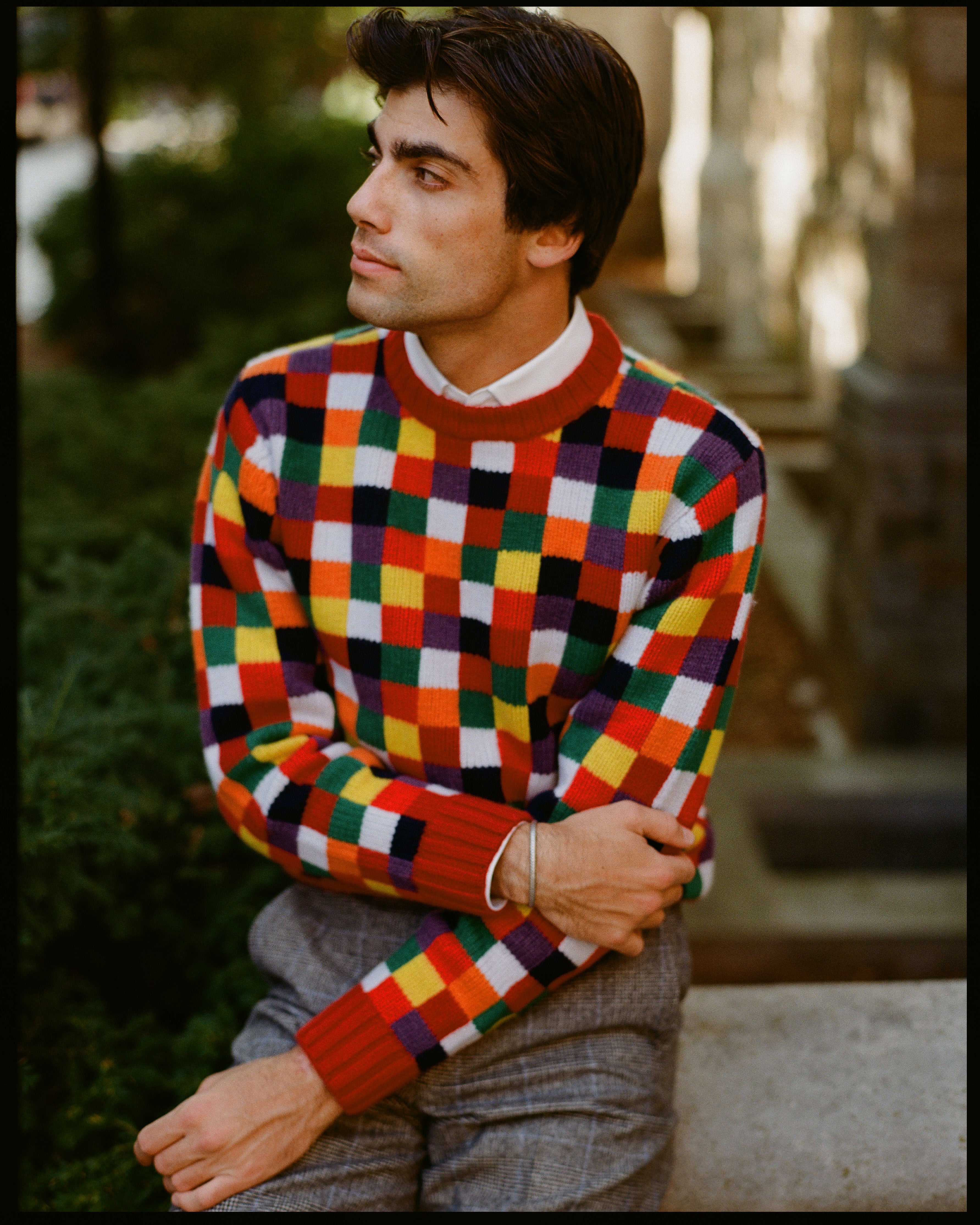 Patchwork Wool Sweater