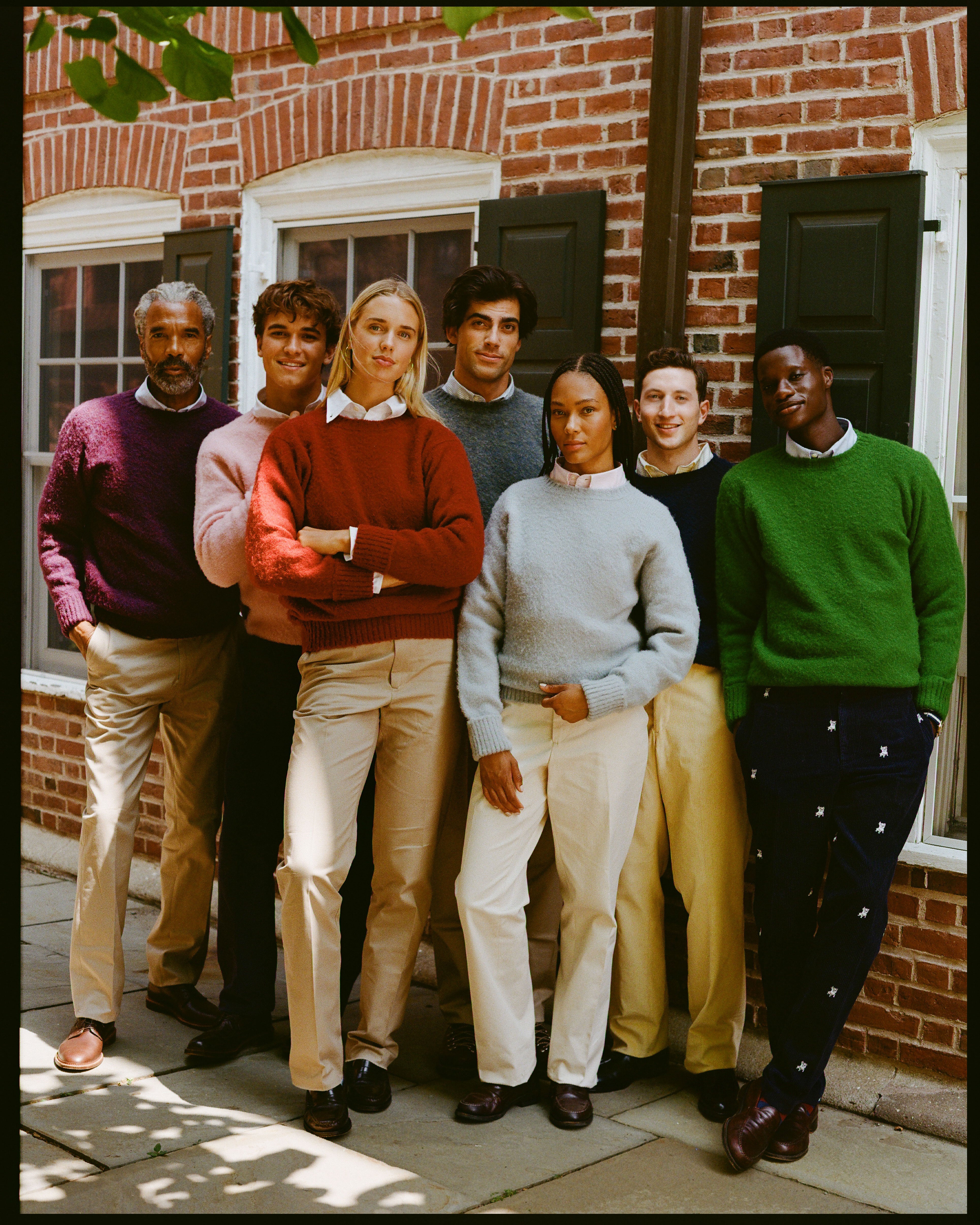 Made-in-Scotland Orange Mix Shaggy Dog Sweater - Classic Fit