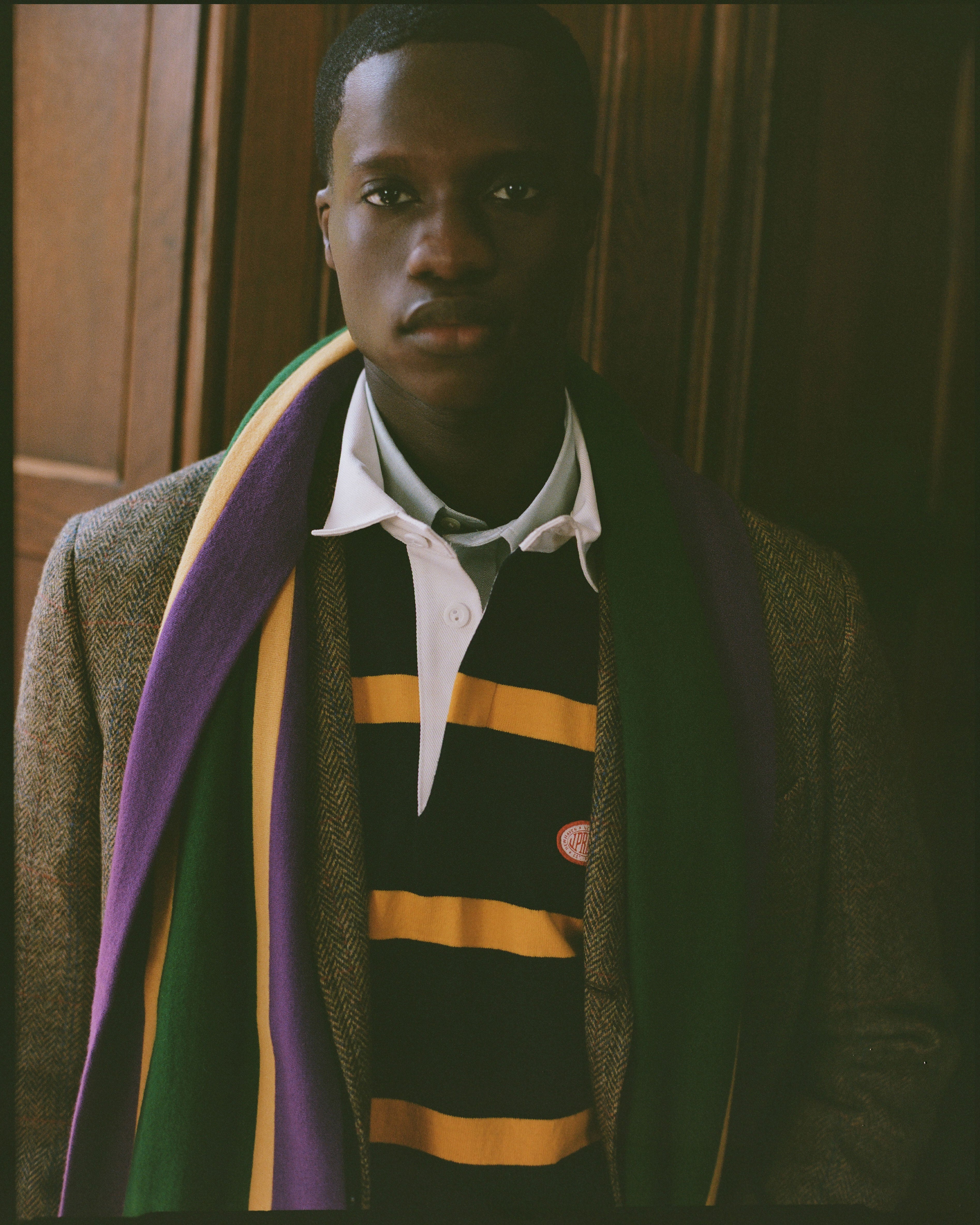 Made-in-Canada Olive, Gold & Rust Herringbone with Windowpane Sport Coat