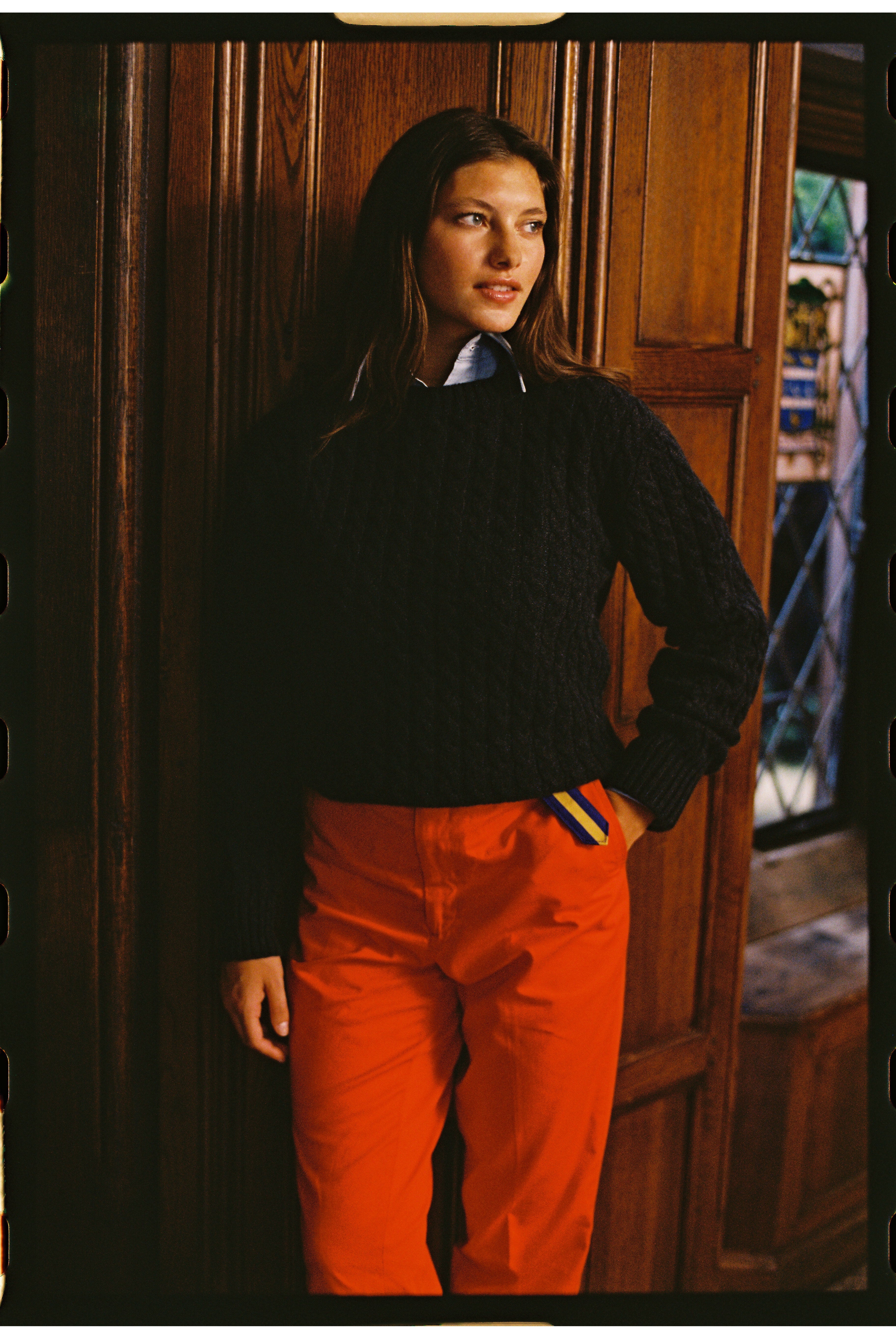 Made-in-USA Bright Red Washed Twill Chino Pant