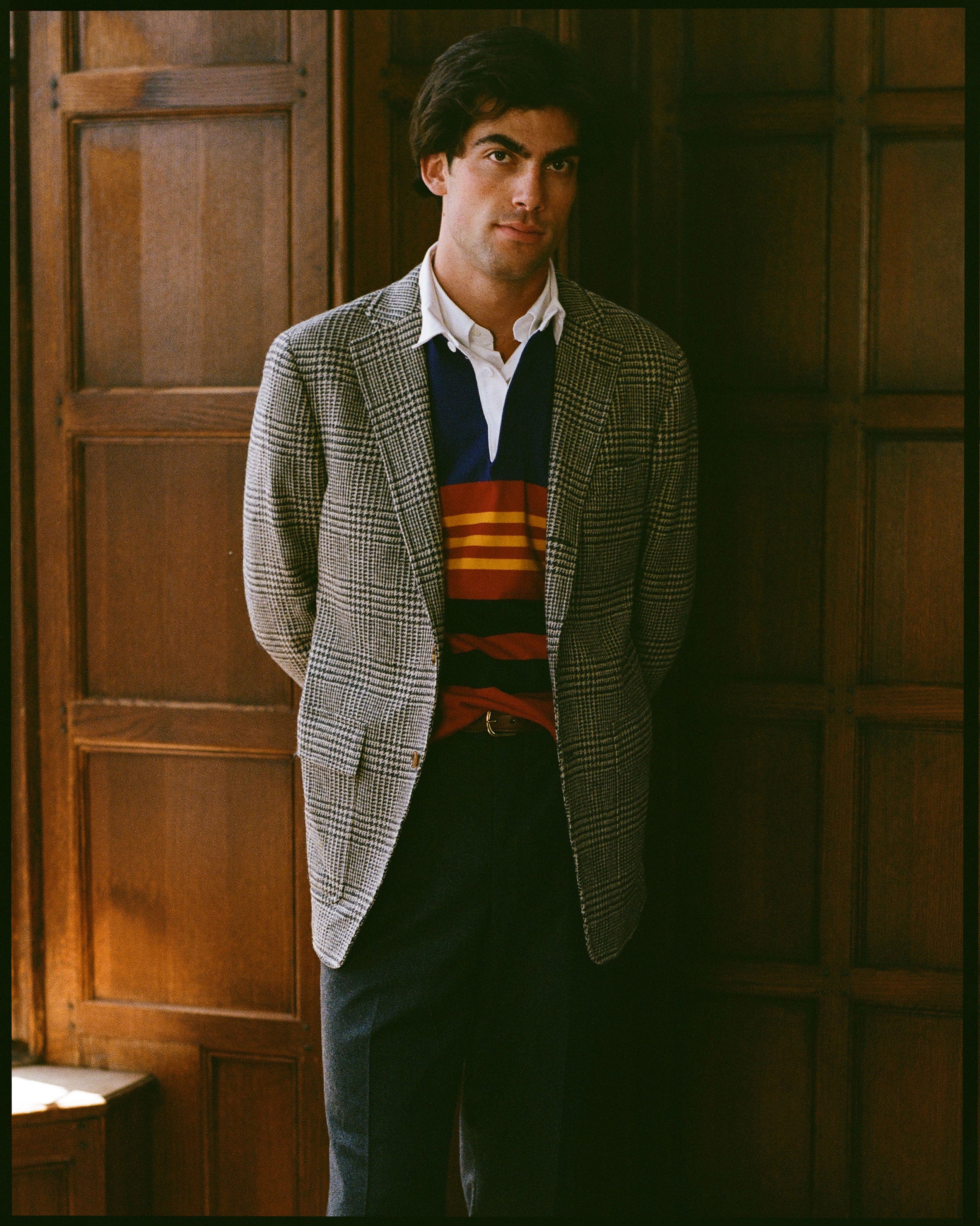 Made-in-USA Multi-stripe J. Press Seal Cotton Rugby