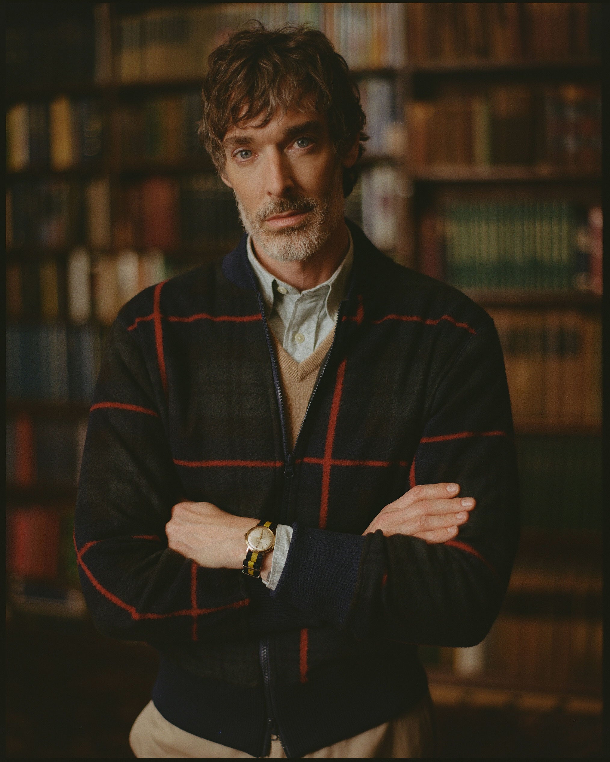 Plaid Polar Fleece Track Jacket