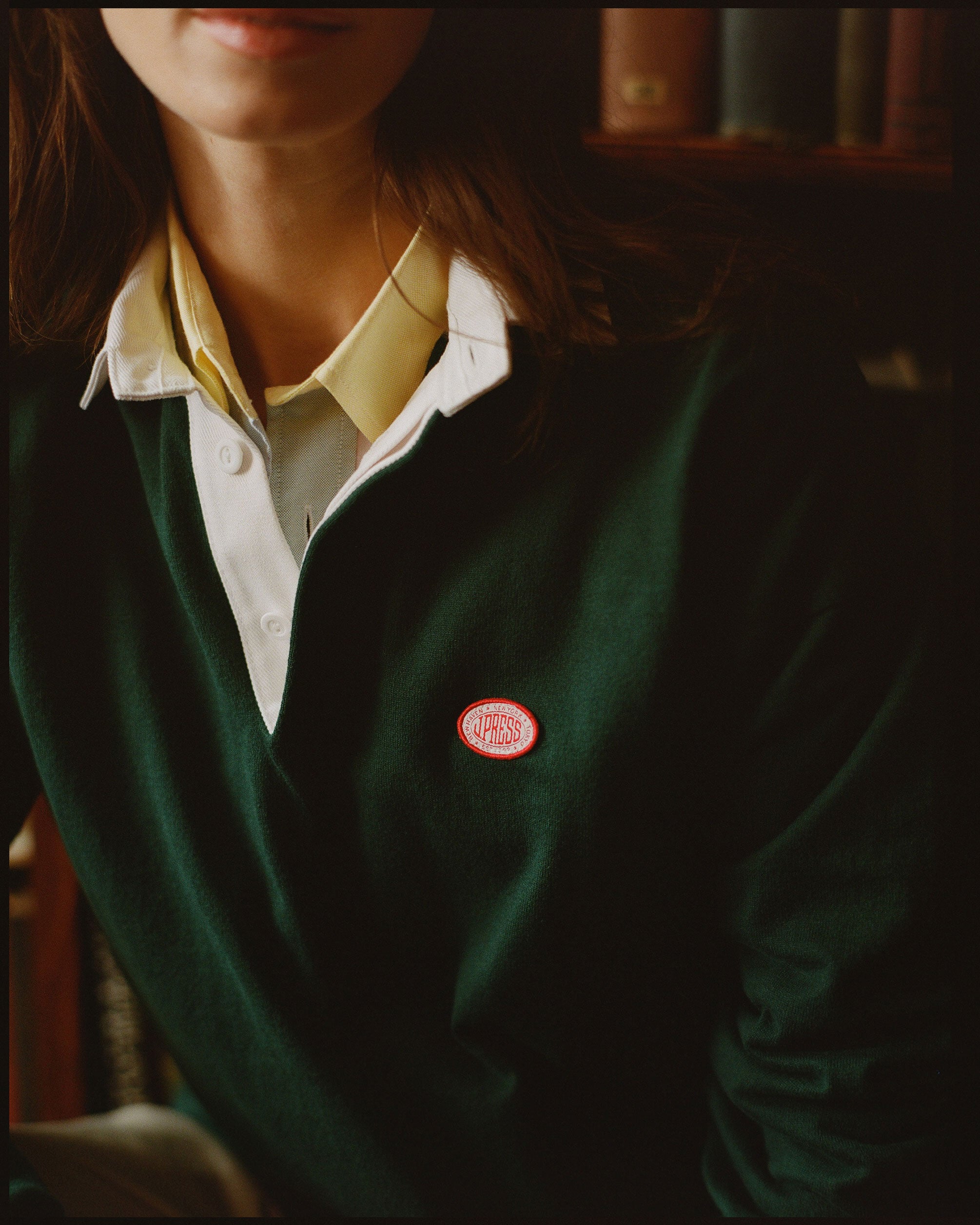 Made-in-USA Hunter Green J. Press Seal Rugby Shirt