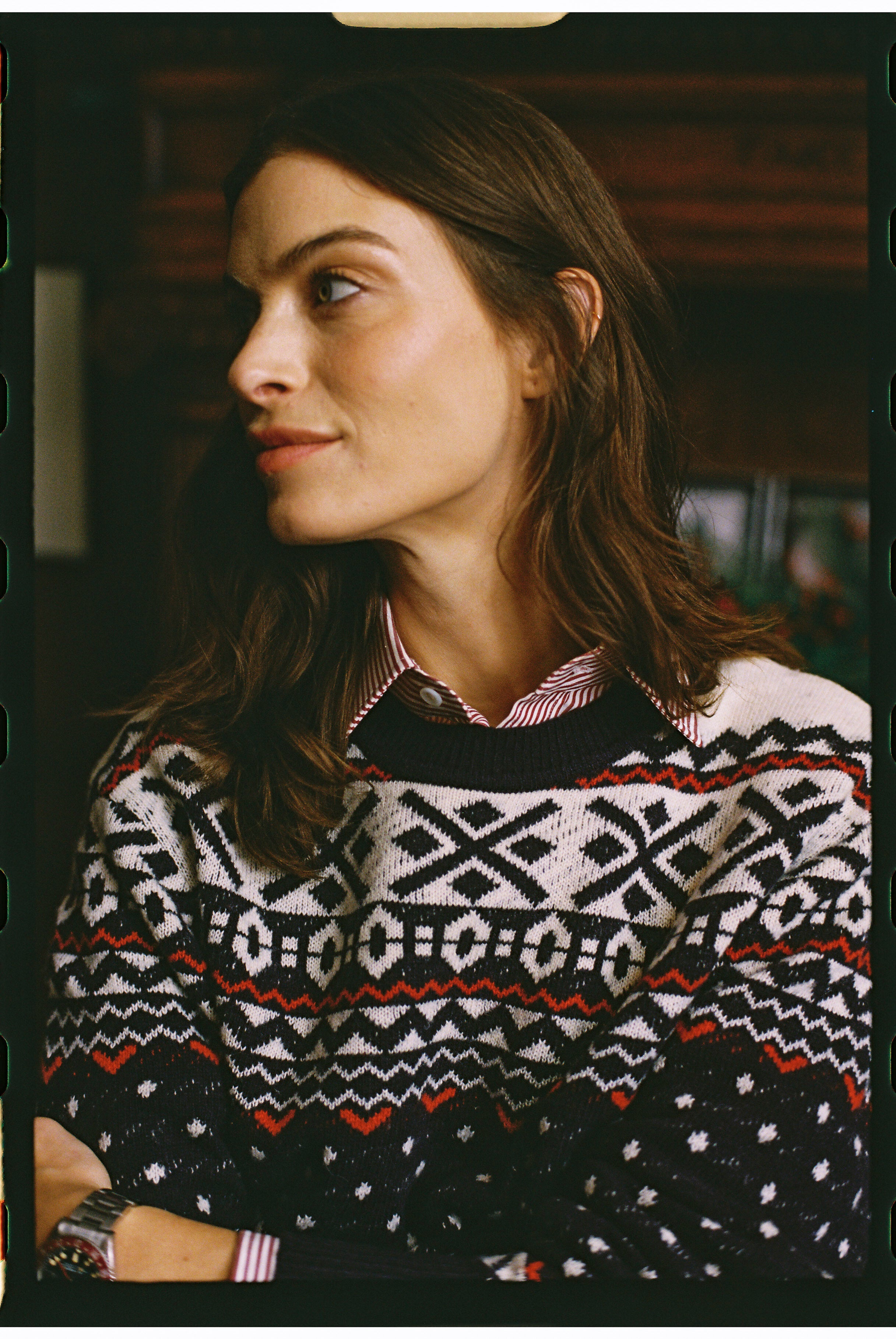 Nordic Style Ski Sweater - Trim Fit