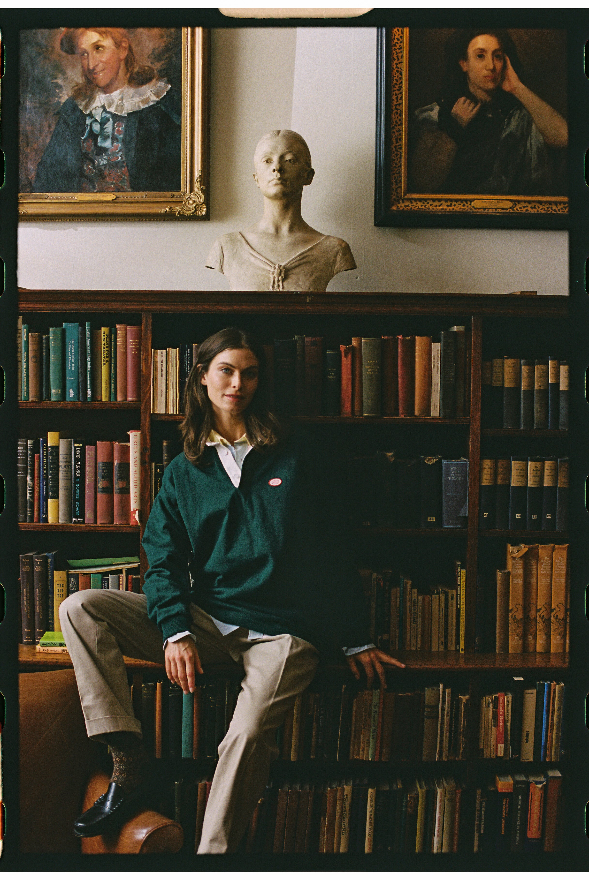 Made-in-USA Hunter Green J. Press Seal Rugby Shirt