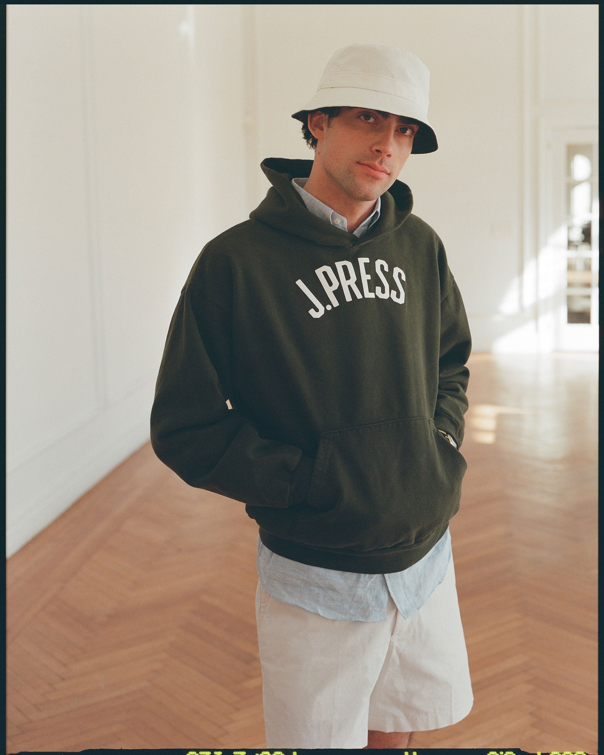 Made-in-USA Dark Green J. Press Arch Hoodie