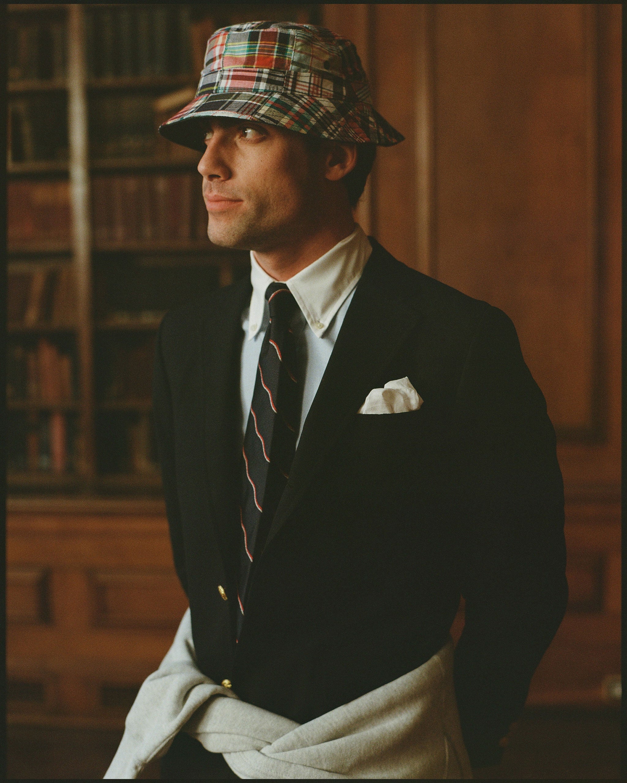 Made-in-USA Patchwork Madras Bucket Hat