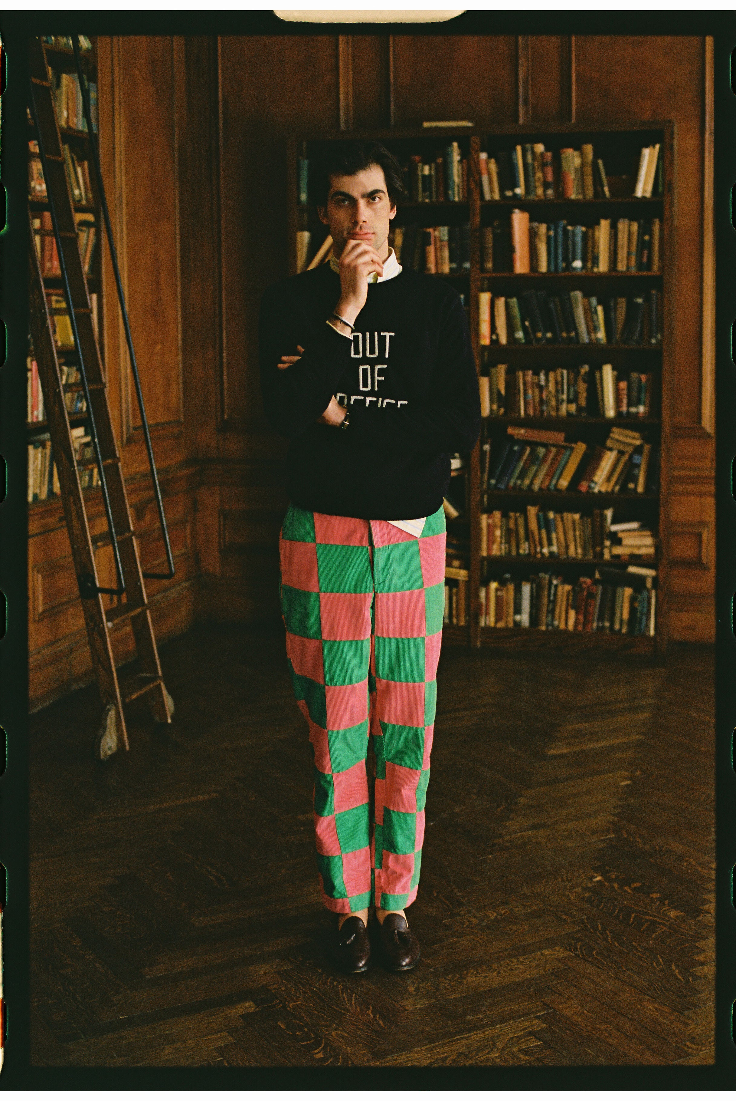 Pink & Green Patchwork Corduroy Pant