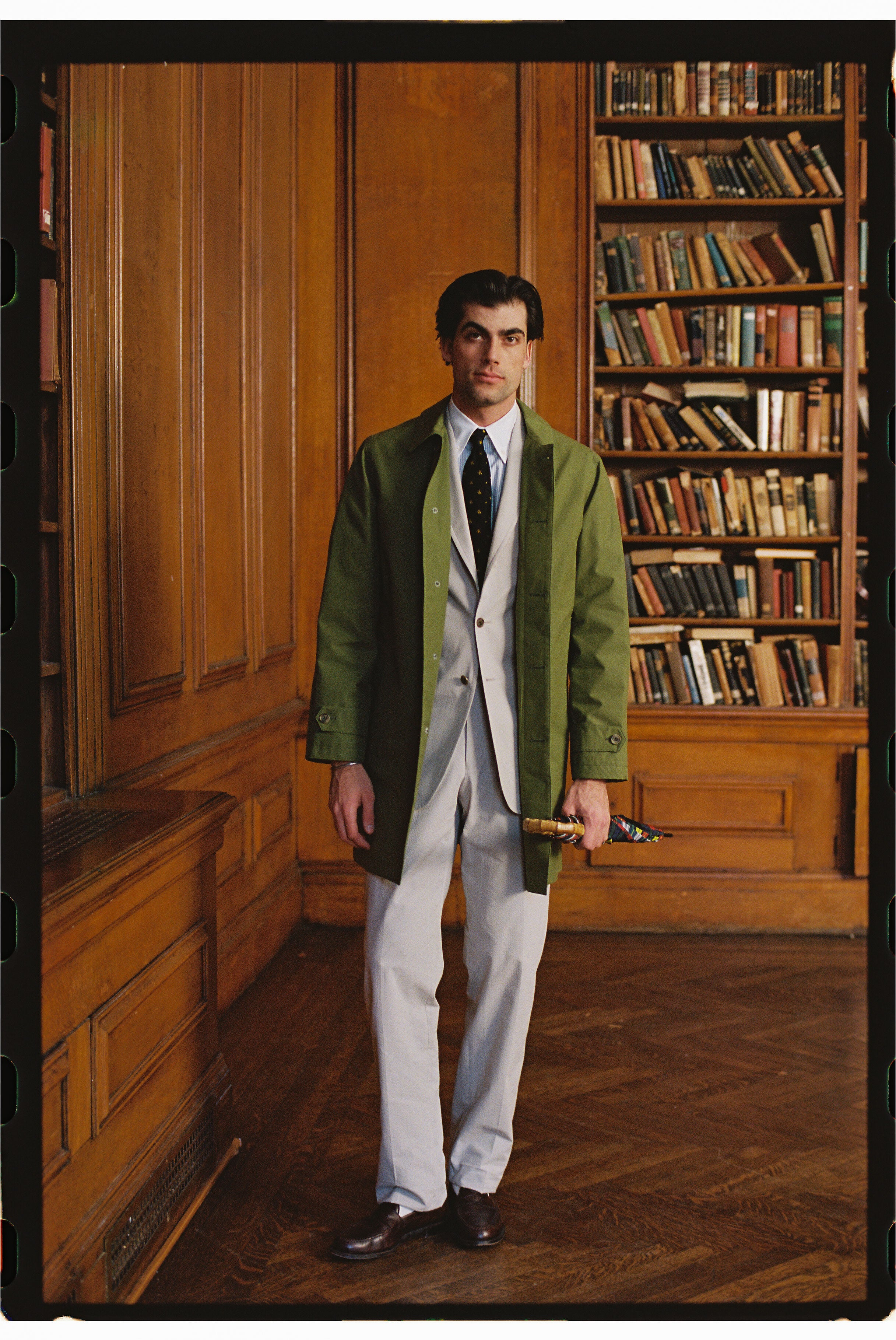 Made-in-England Light Green Waterproof Raincoat