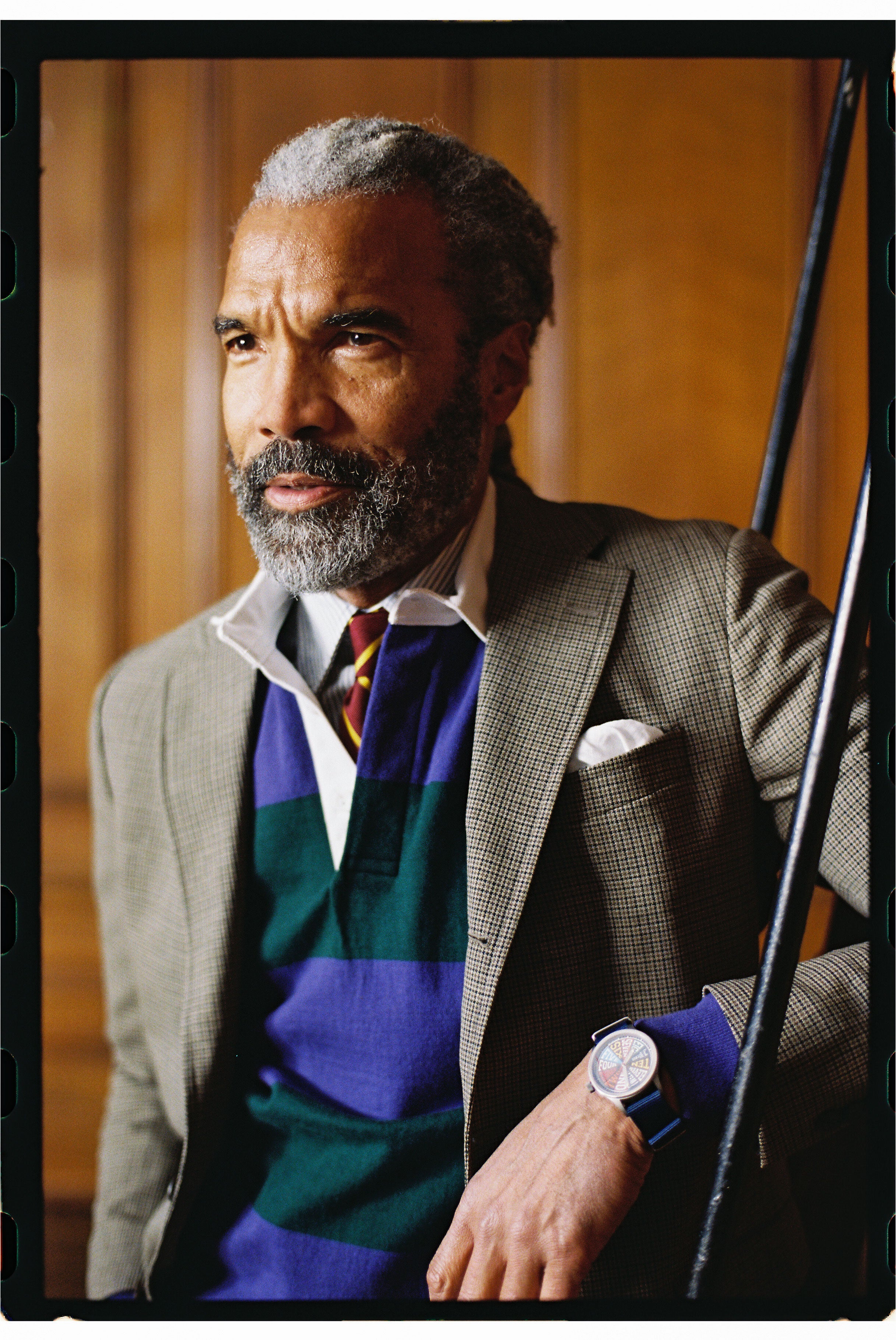 Made-in-USA Purple Guard Stripe Cotton Rugby