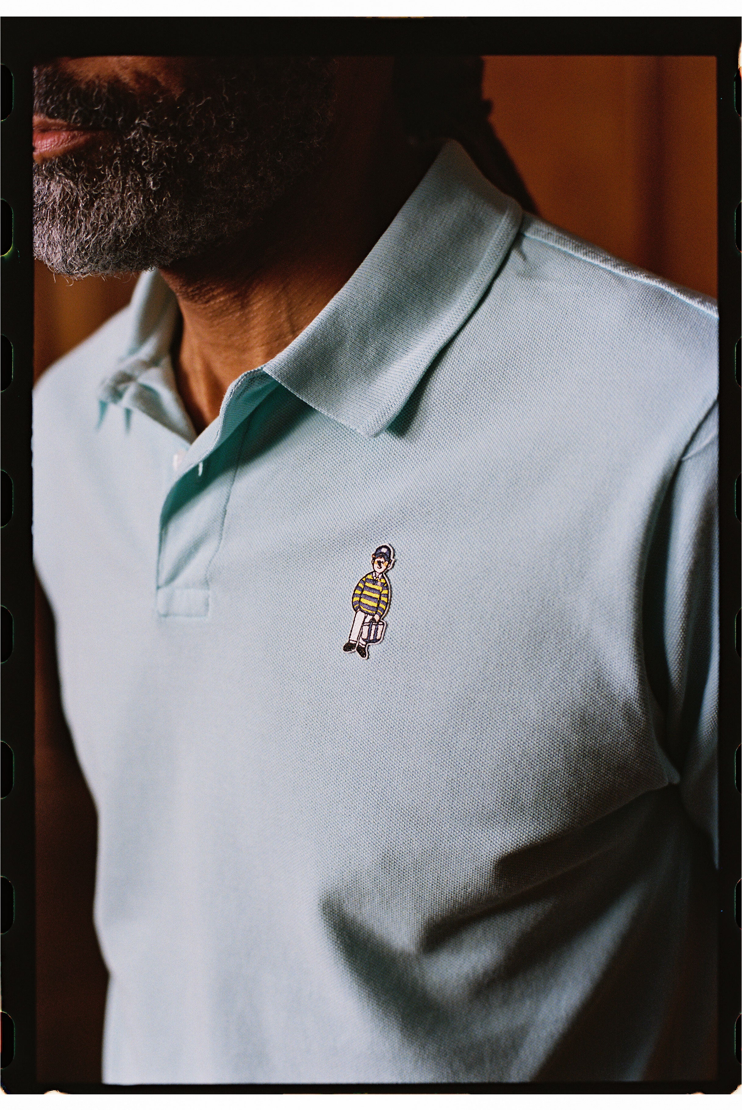 Light Blue Cotton Pique Polo