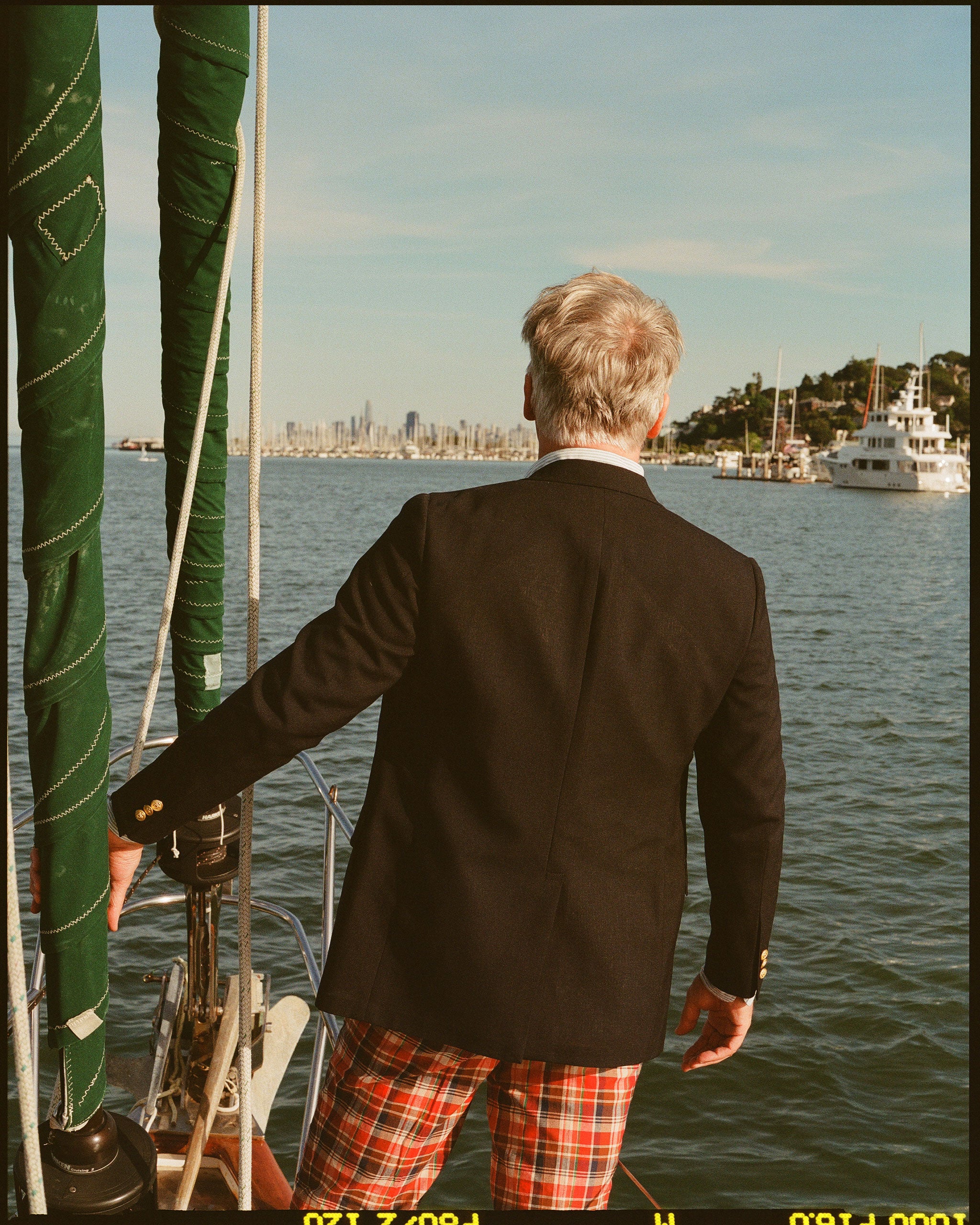 Made-in-USA Navy Fox Air Wool Blazer