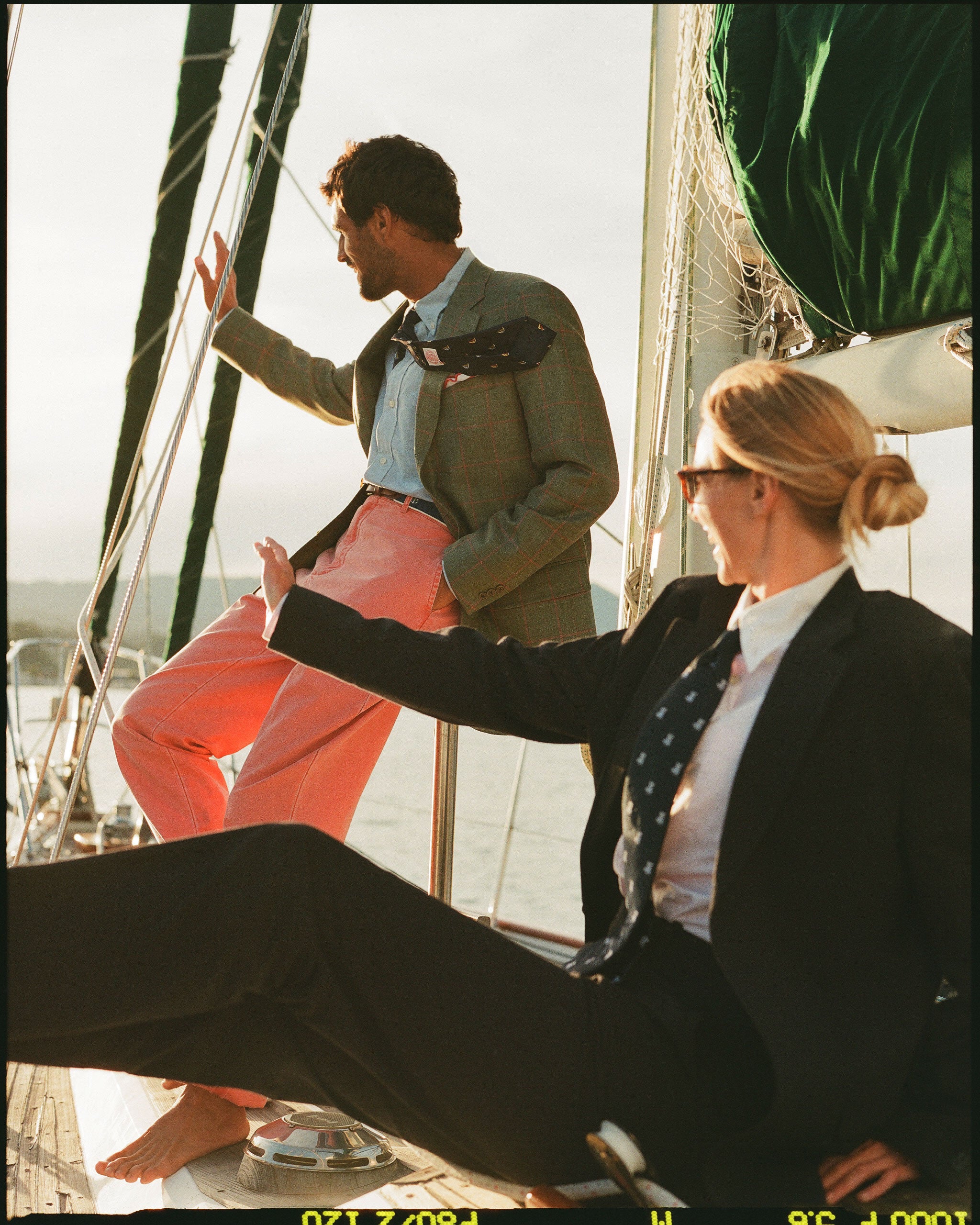 Made-in-Canada Green Windowpane Wool-Silk Sport Coat
