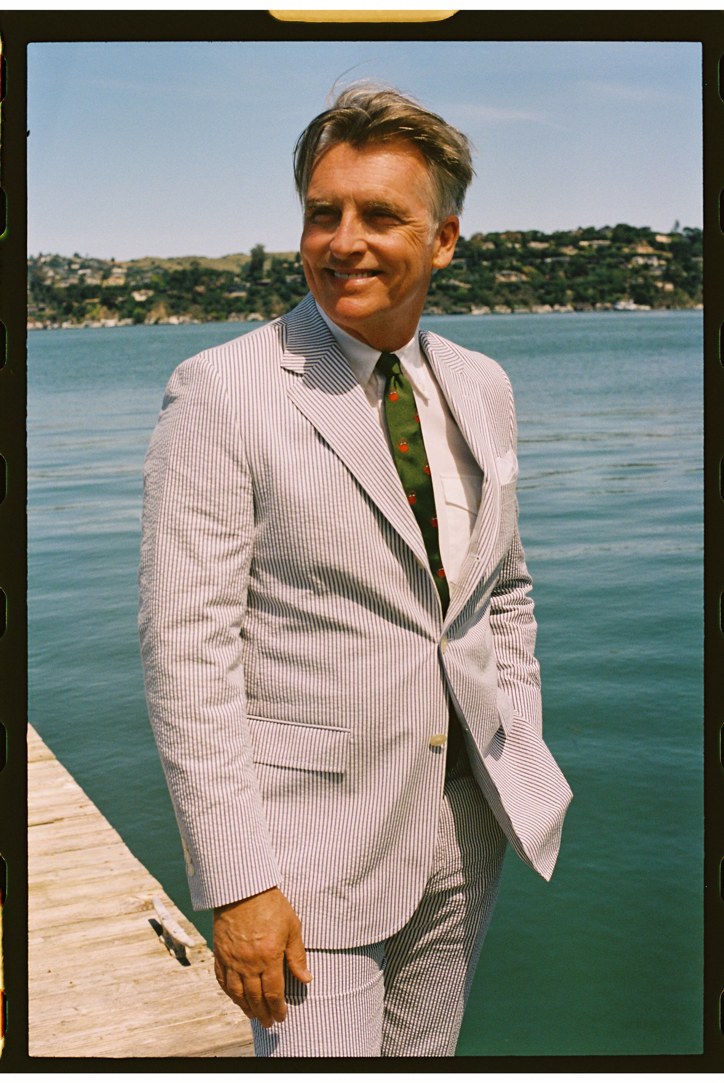 Made-in-Canada Blue Stripe Seersucker Sport Coat