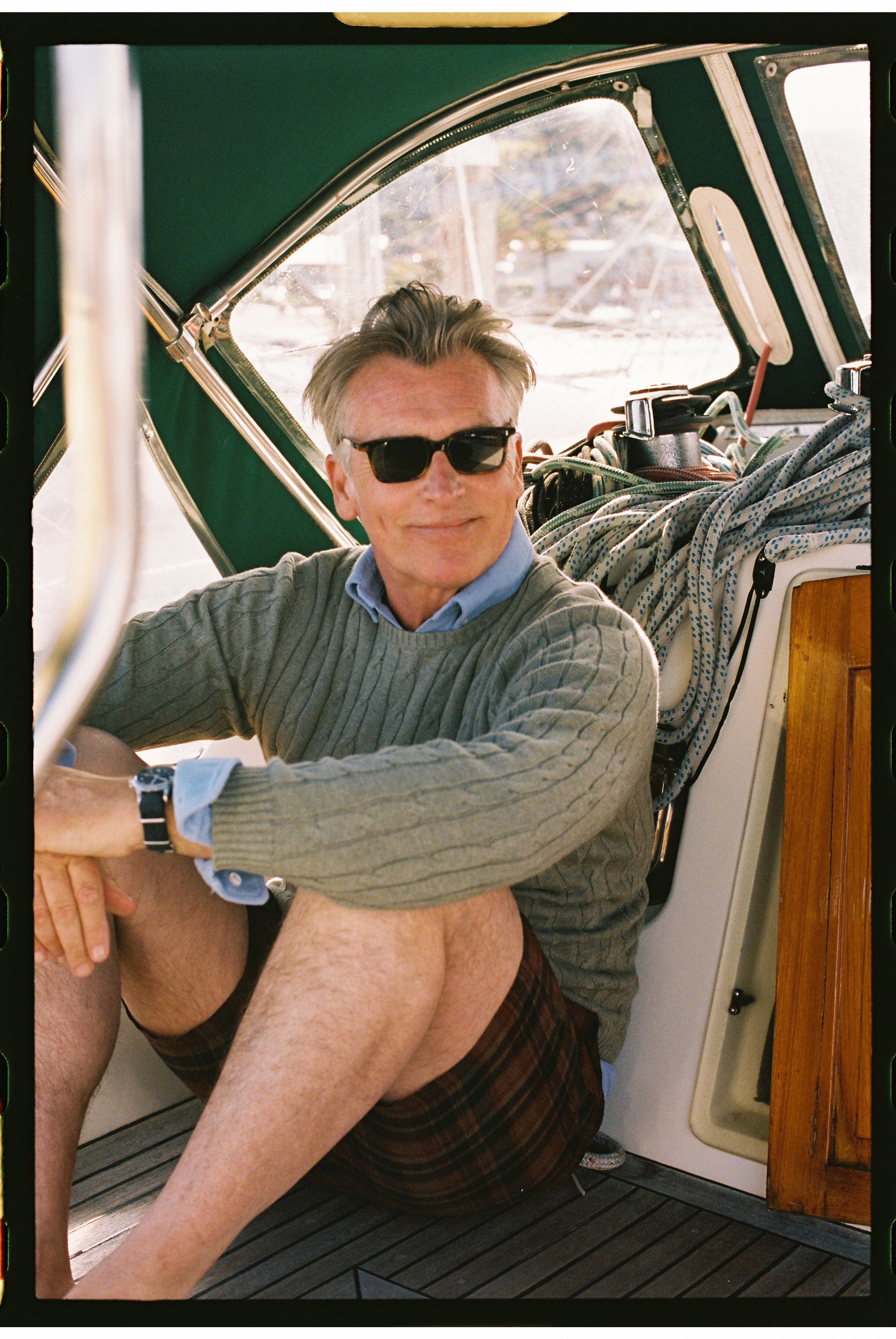 Olive Cotton-Cashmere Cable Crewneck Sweater