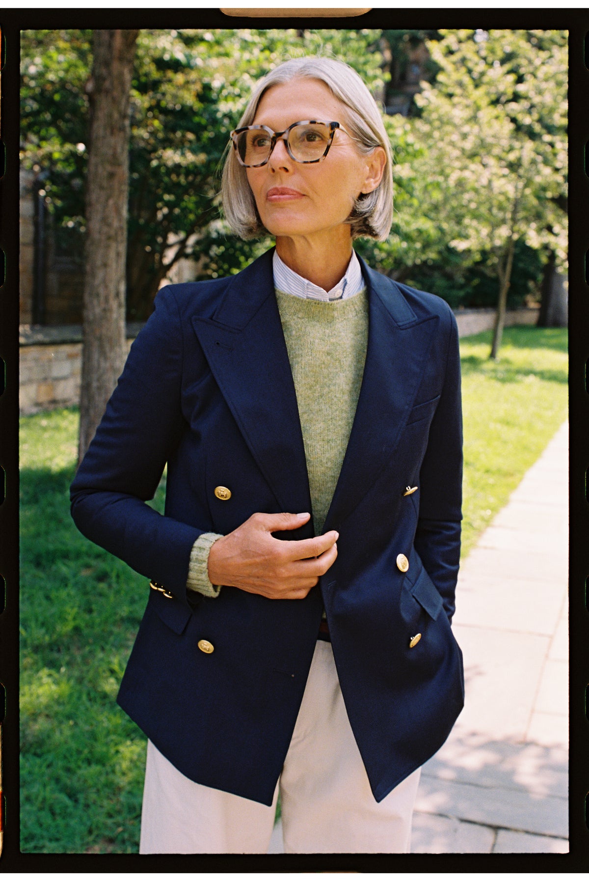 Women's Double Breasted Navy Blazer