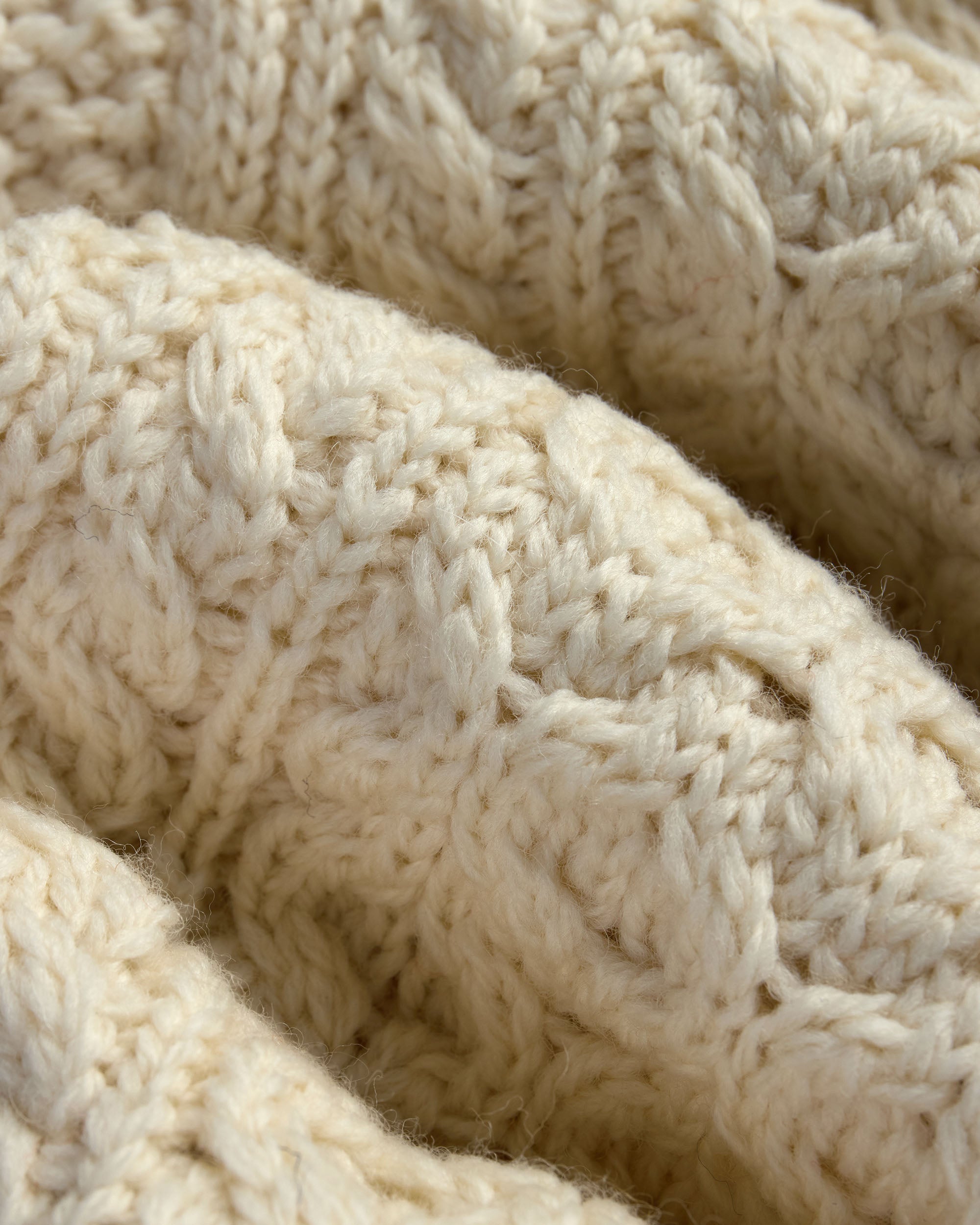 Made-in-Ireland Natural Aran Fisherman's Sweater