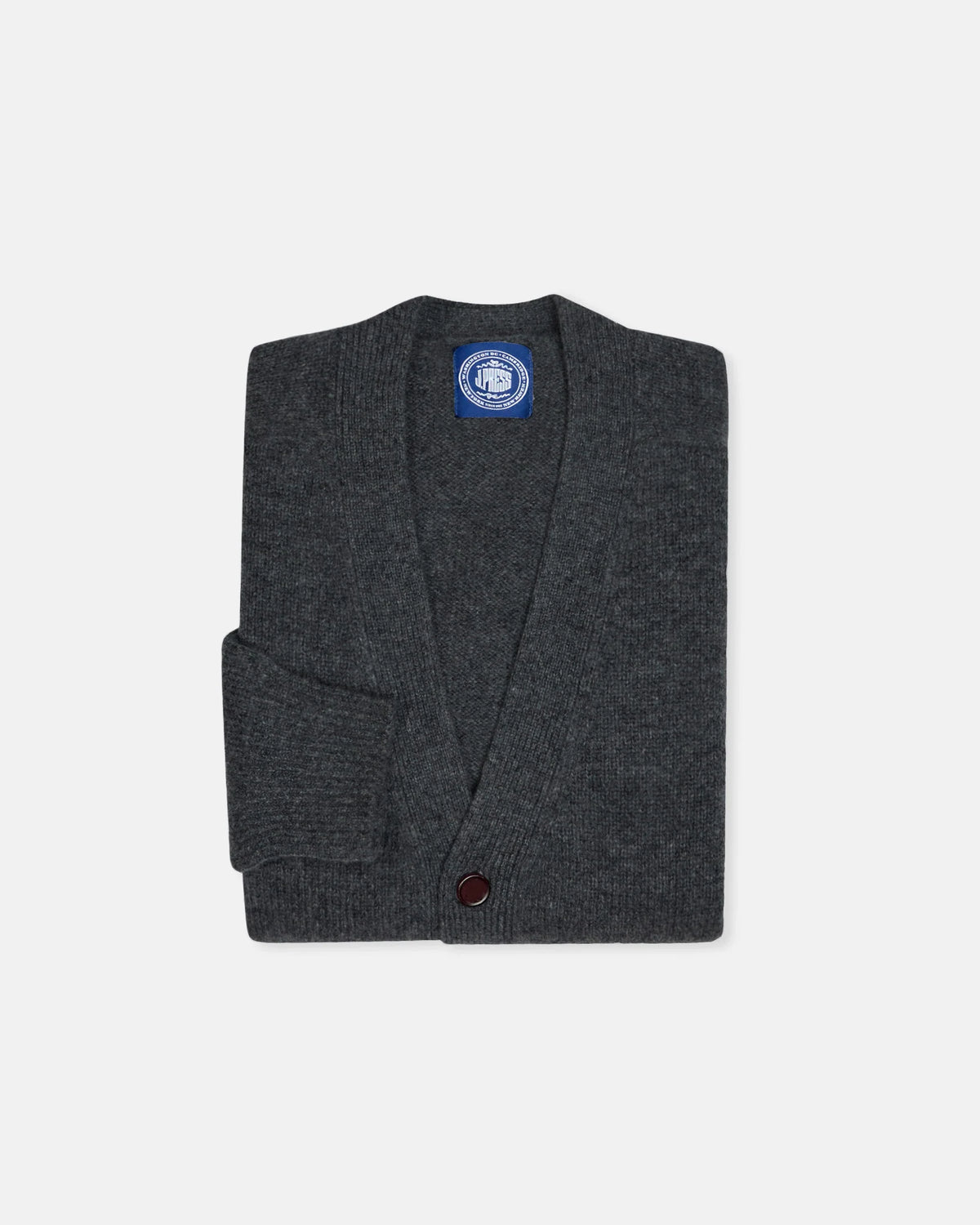 Charcoal Lambswool Cardigan Sweater