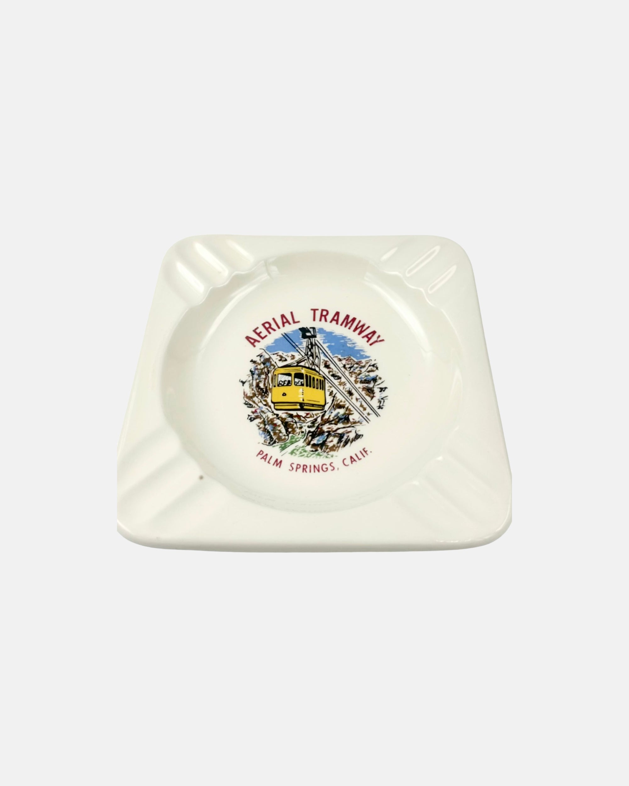 Vintage Aerial Tramway Palm Springs, California Ceramic Ashtray Catchall Dish