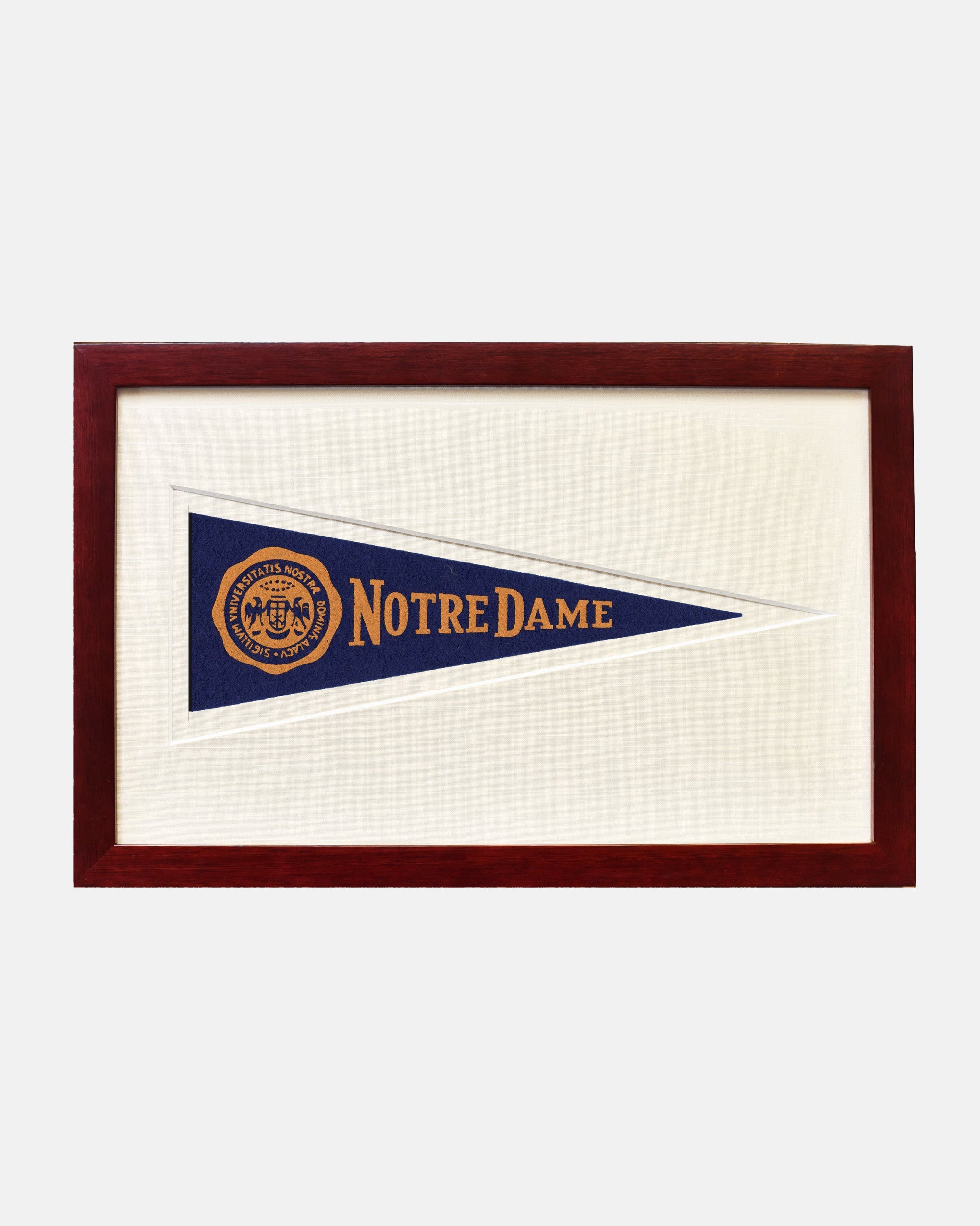 Notre Dame Framed Vintage Pennant
