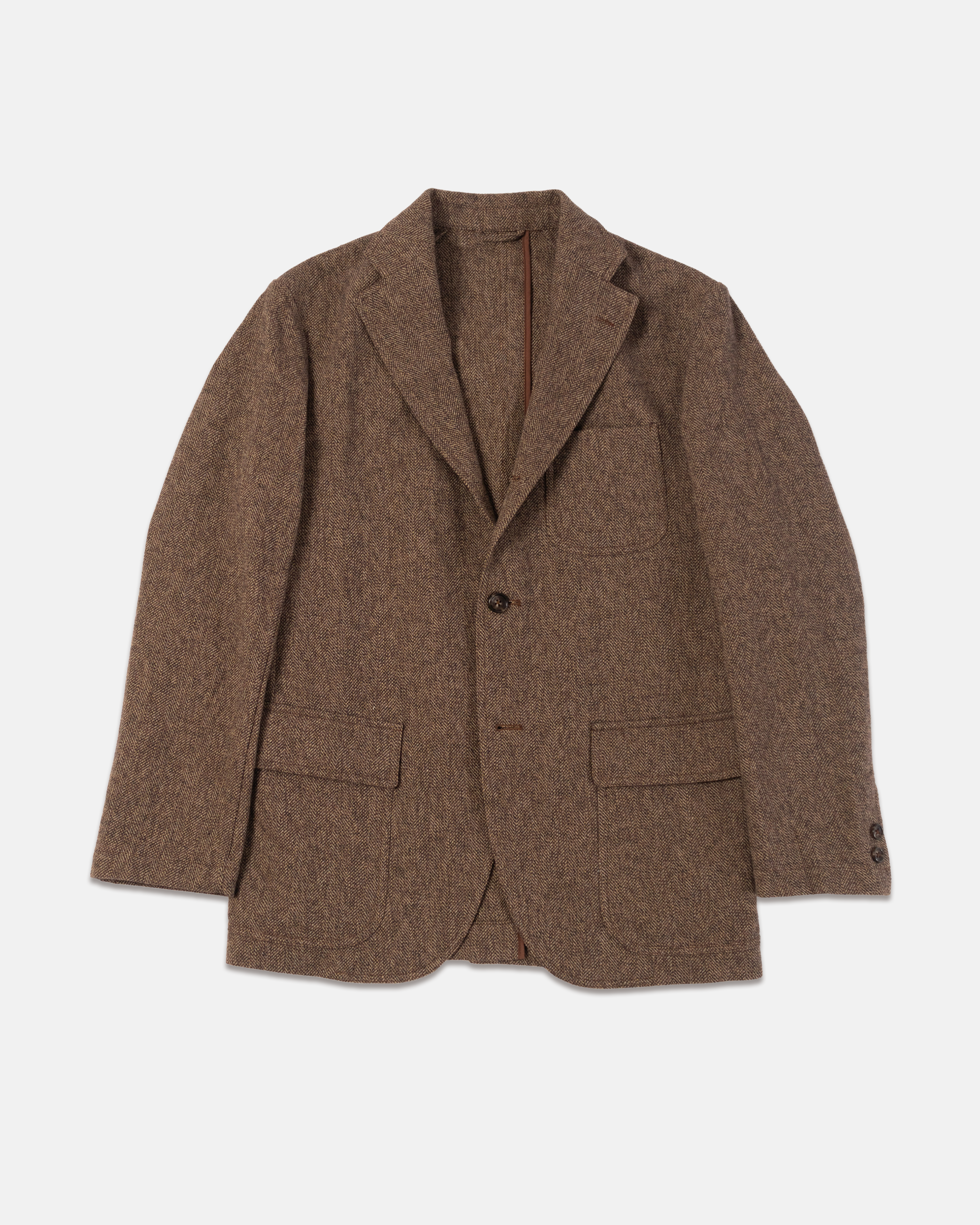 Brown Broken Bone Summer Tweed Sport Coat - Trim Fit
