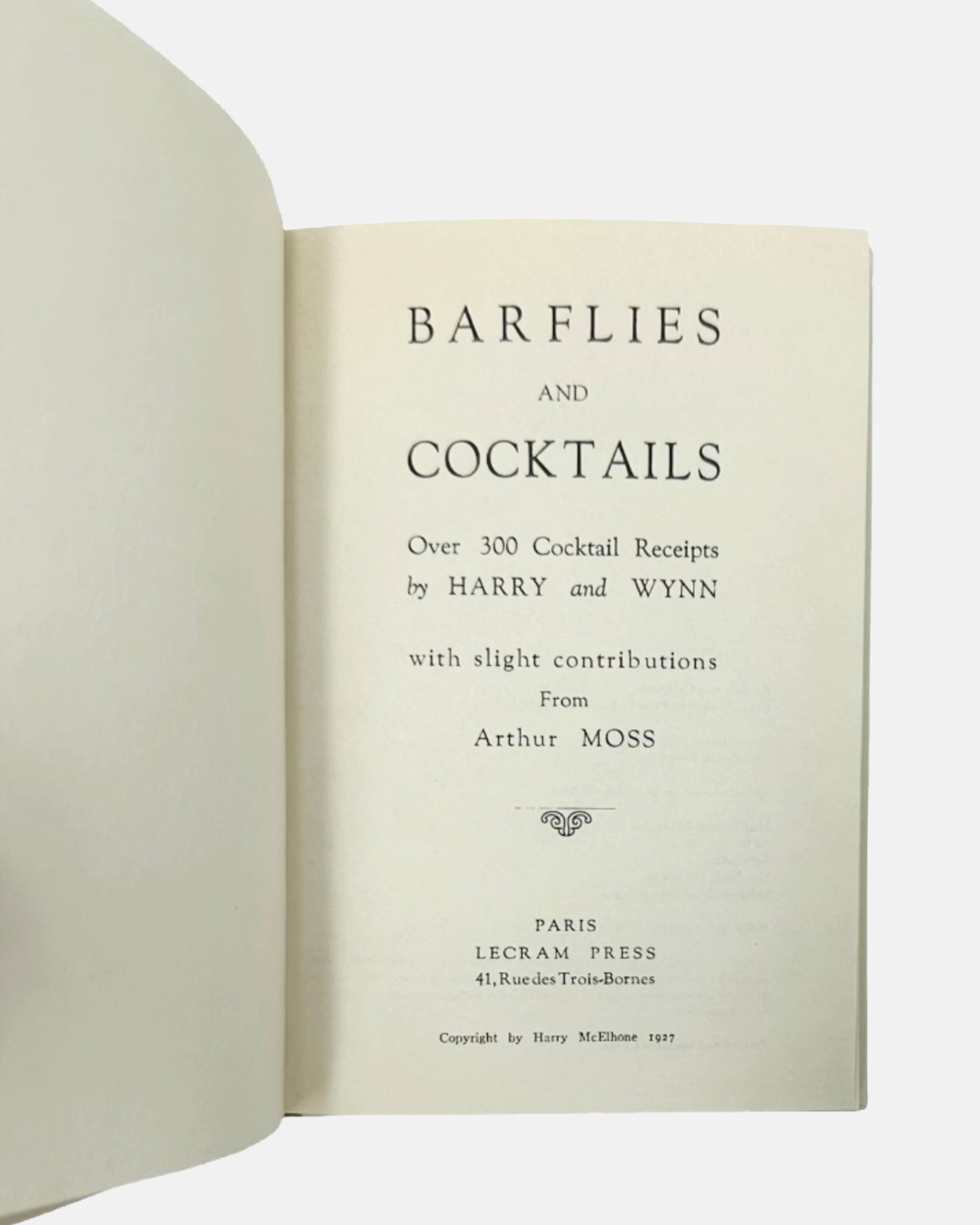 Barflies & Cocktails 300 Recipes Harry’s New York Bar Book 2008 IBF