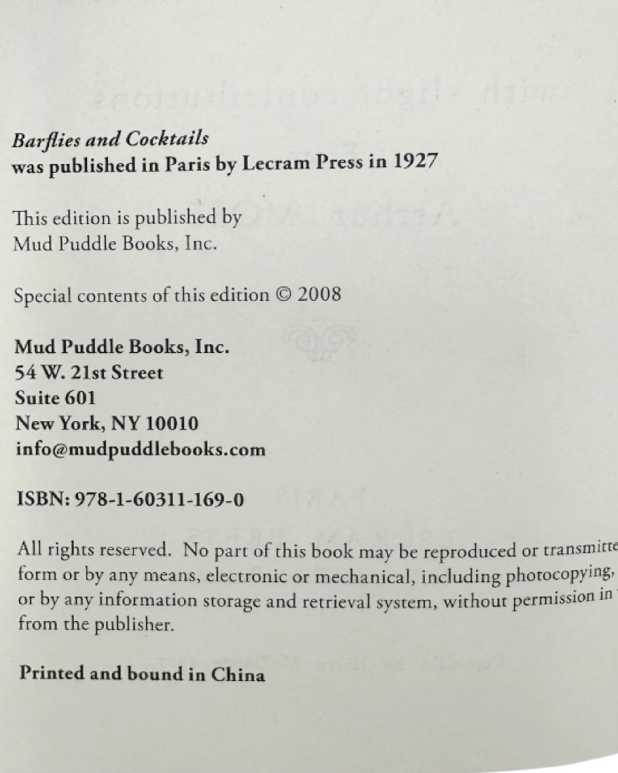 Barflies & Cocktails 300 Recipes Harry’s New York Bar Book 2008 IBF