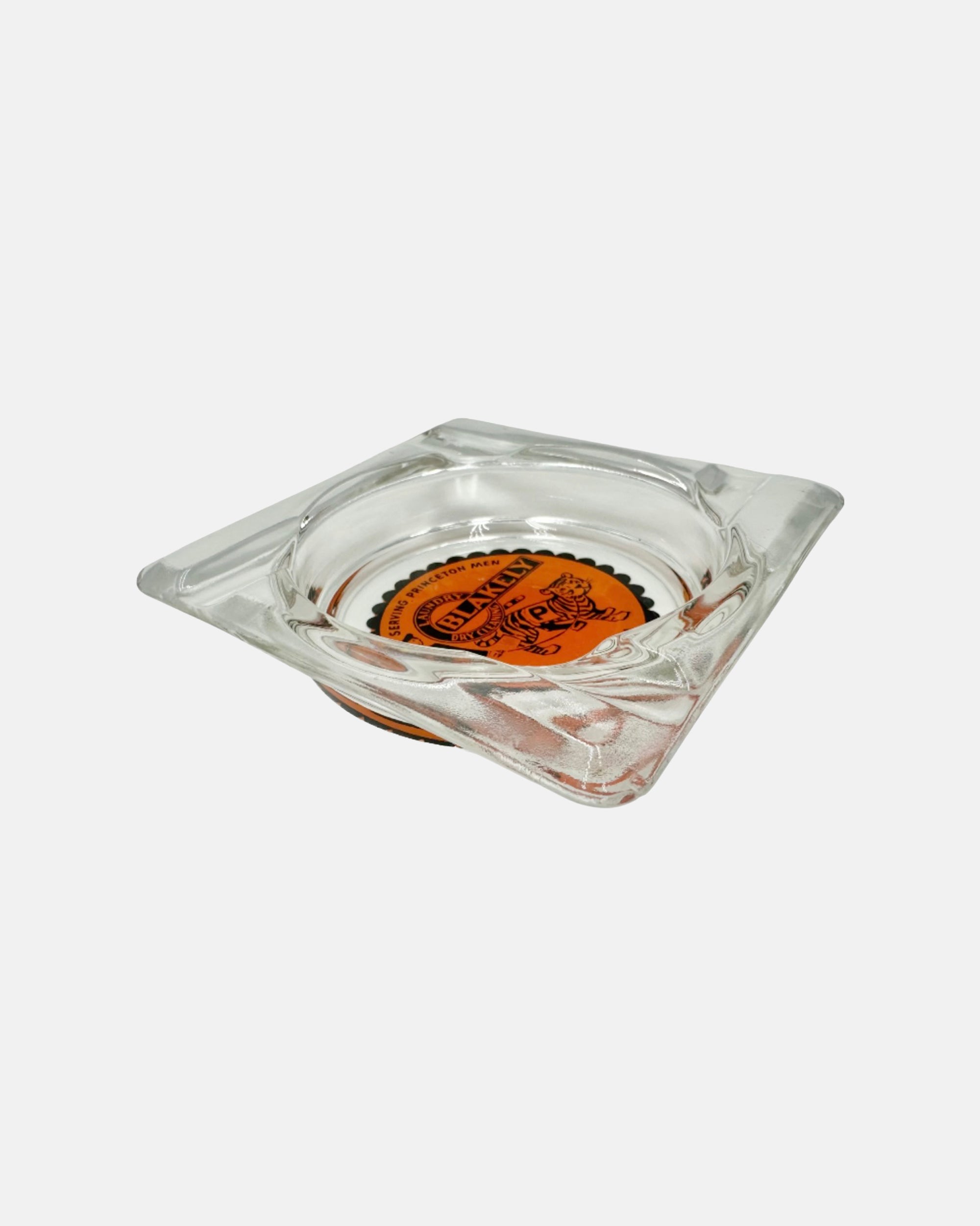 Vintage Blakely Laundry Princeton University Glass Ashtray