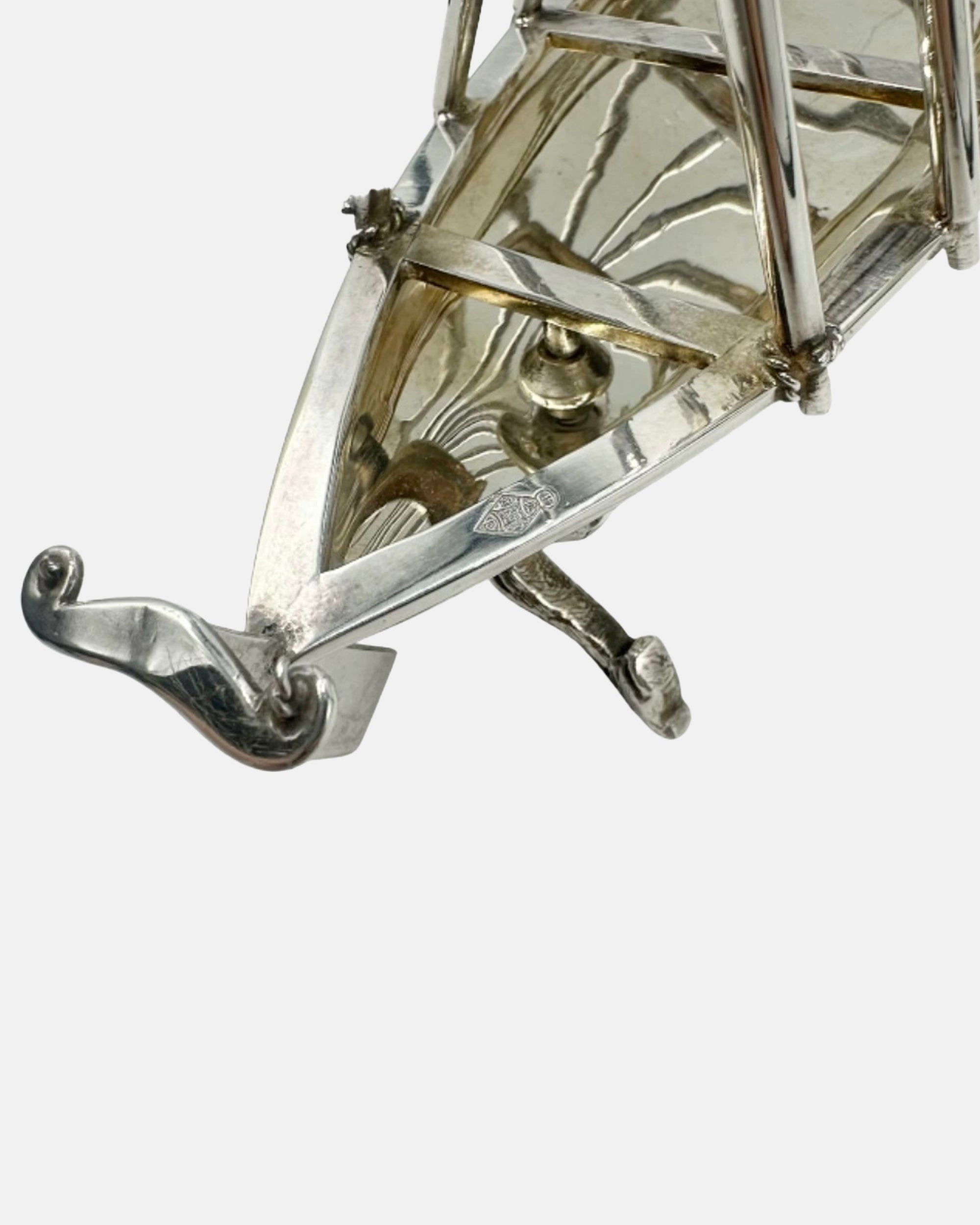 Antique Novelty Row Boat Toast Rack Letter Holder Silverplate