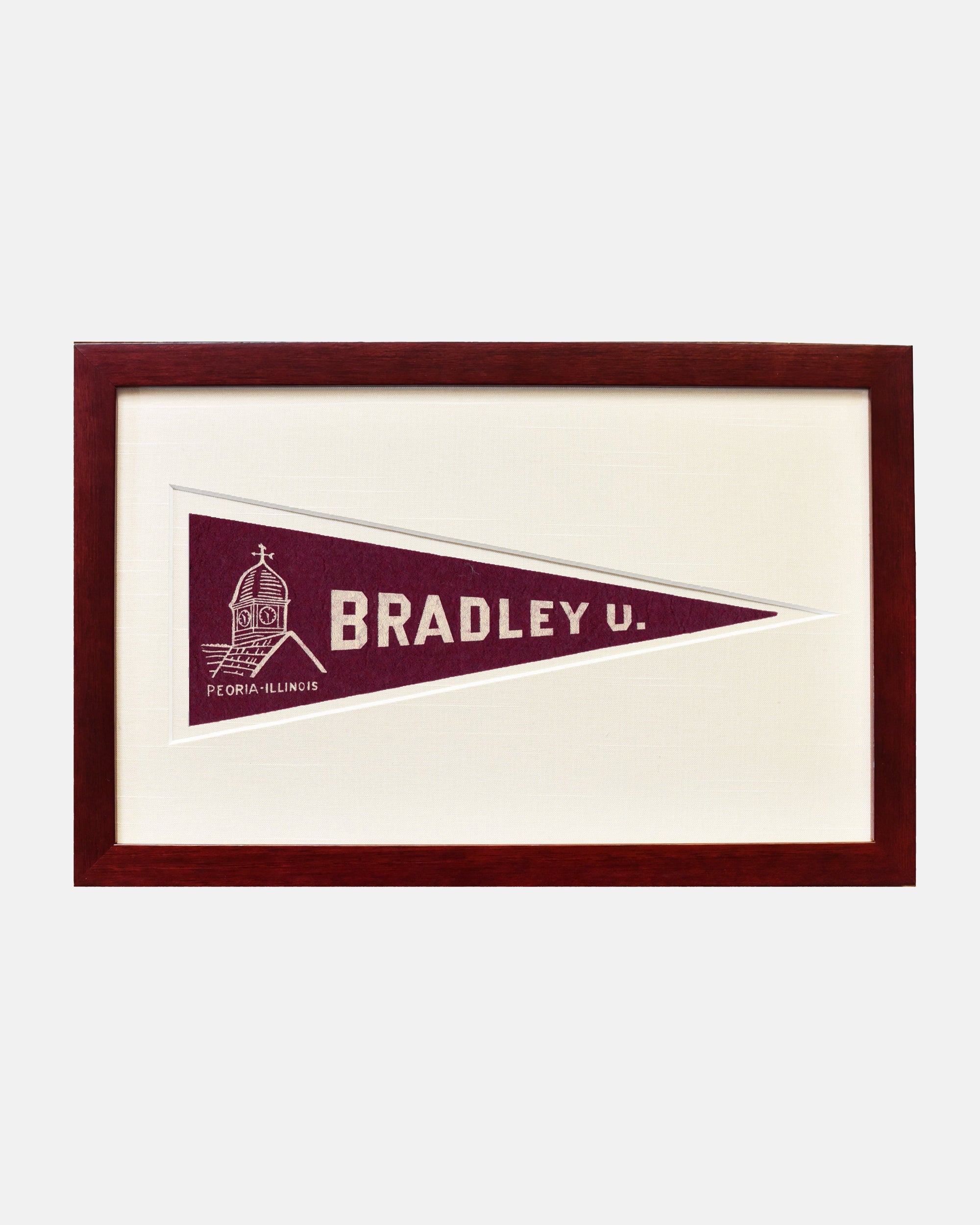 Bradley University Framed Vintage Pennant
