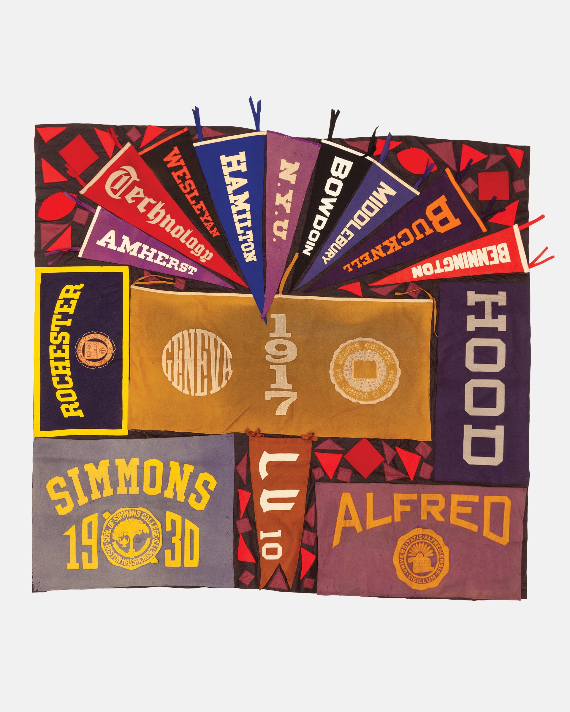 Vintage Pennant Quilt - Colleges #16