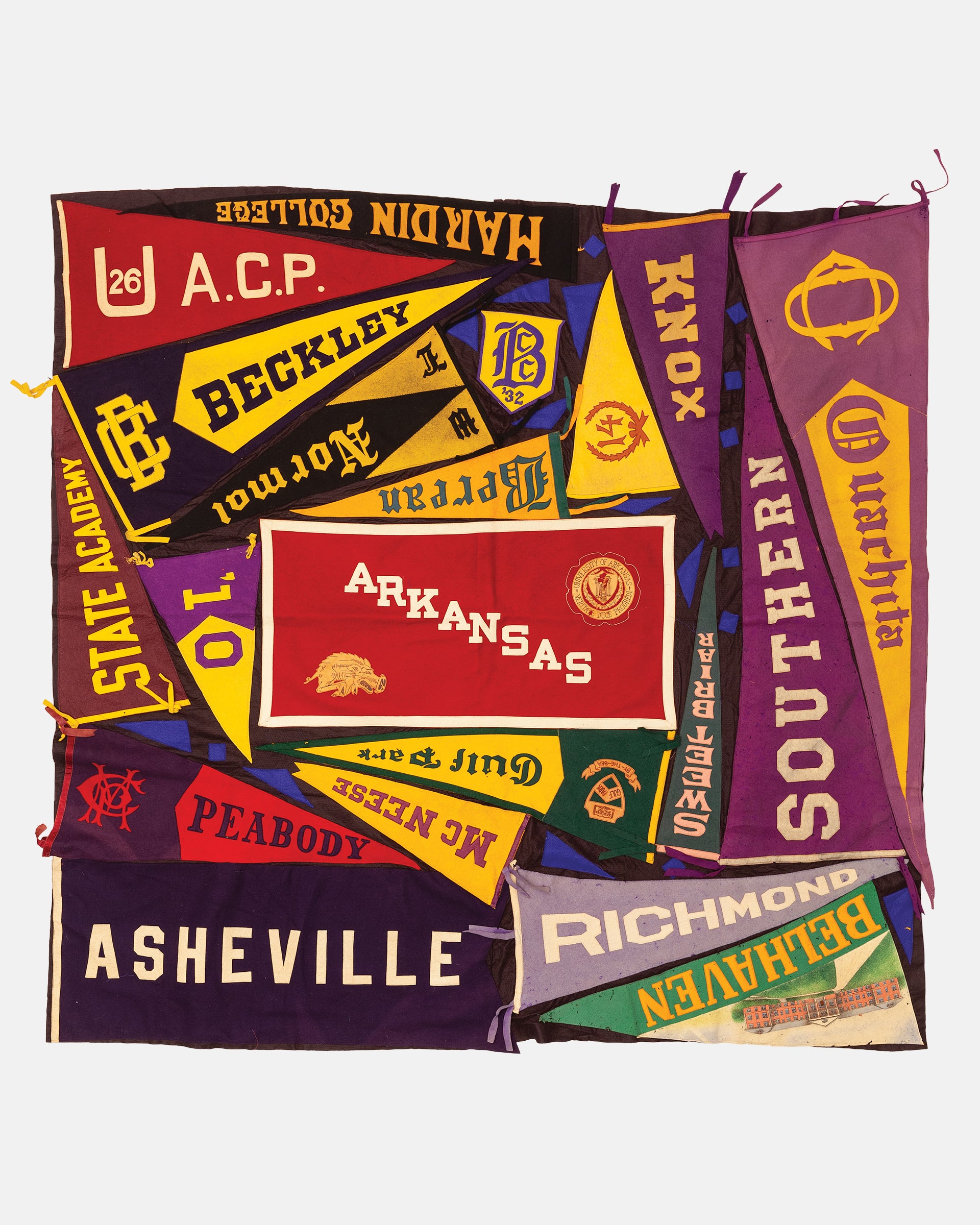 Vintage Pennant Quilt - Colleges #19