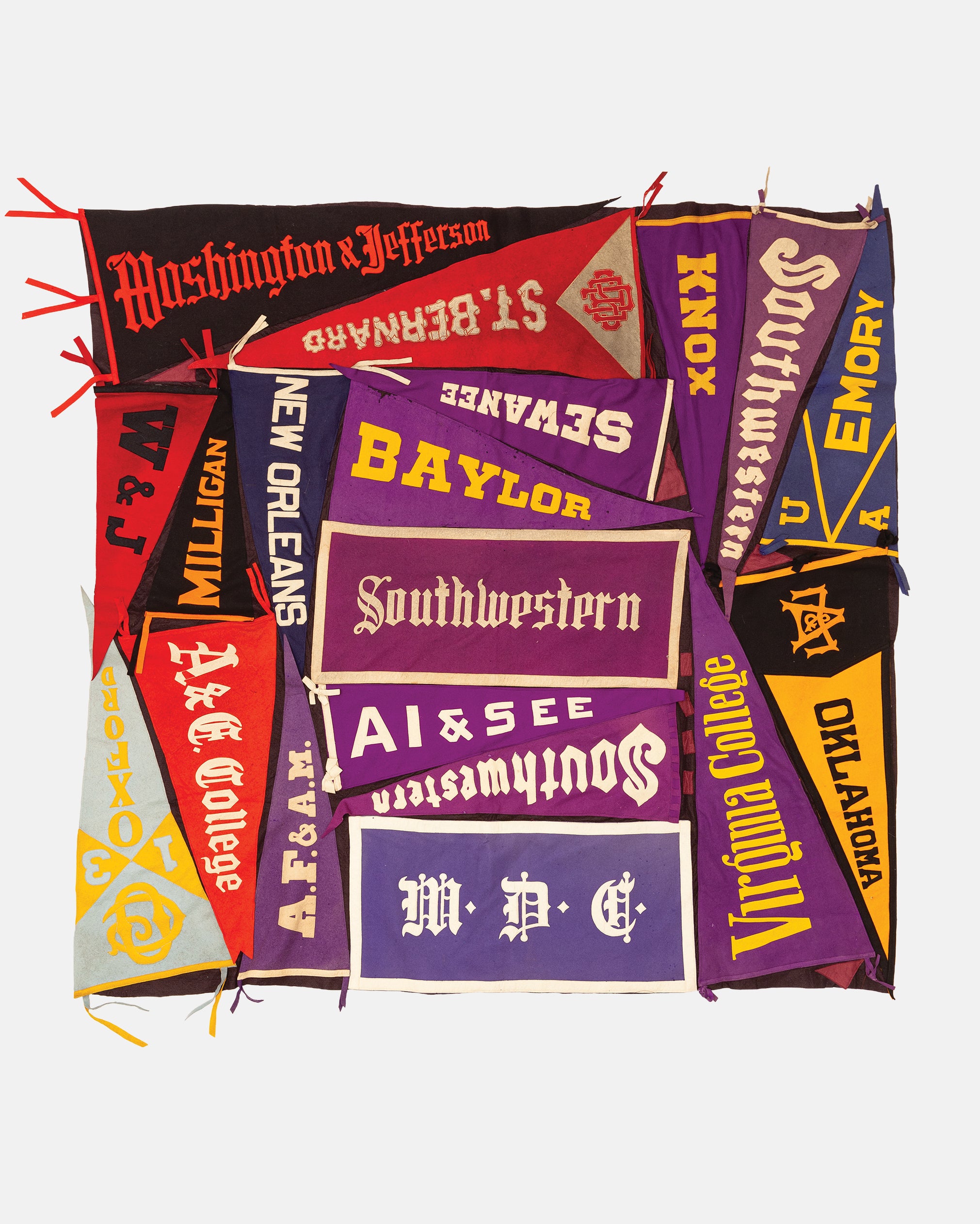 Vintage Pennant Quilt - Colleges #20