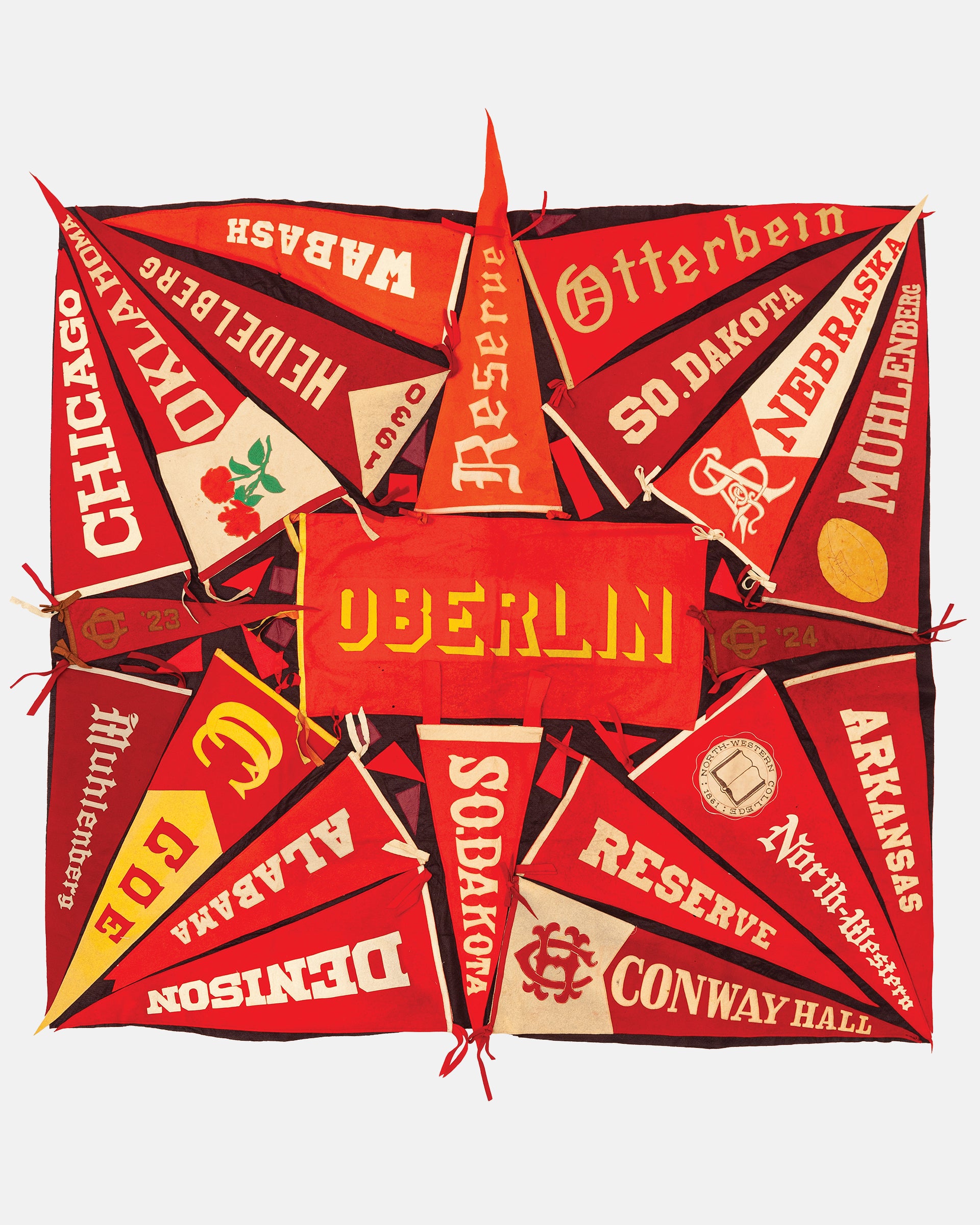 Vintage Pennant Quilt - Colleges #25