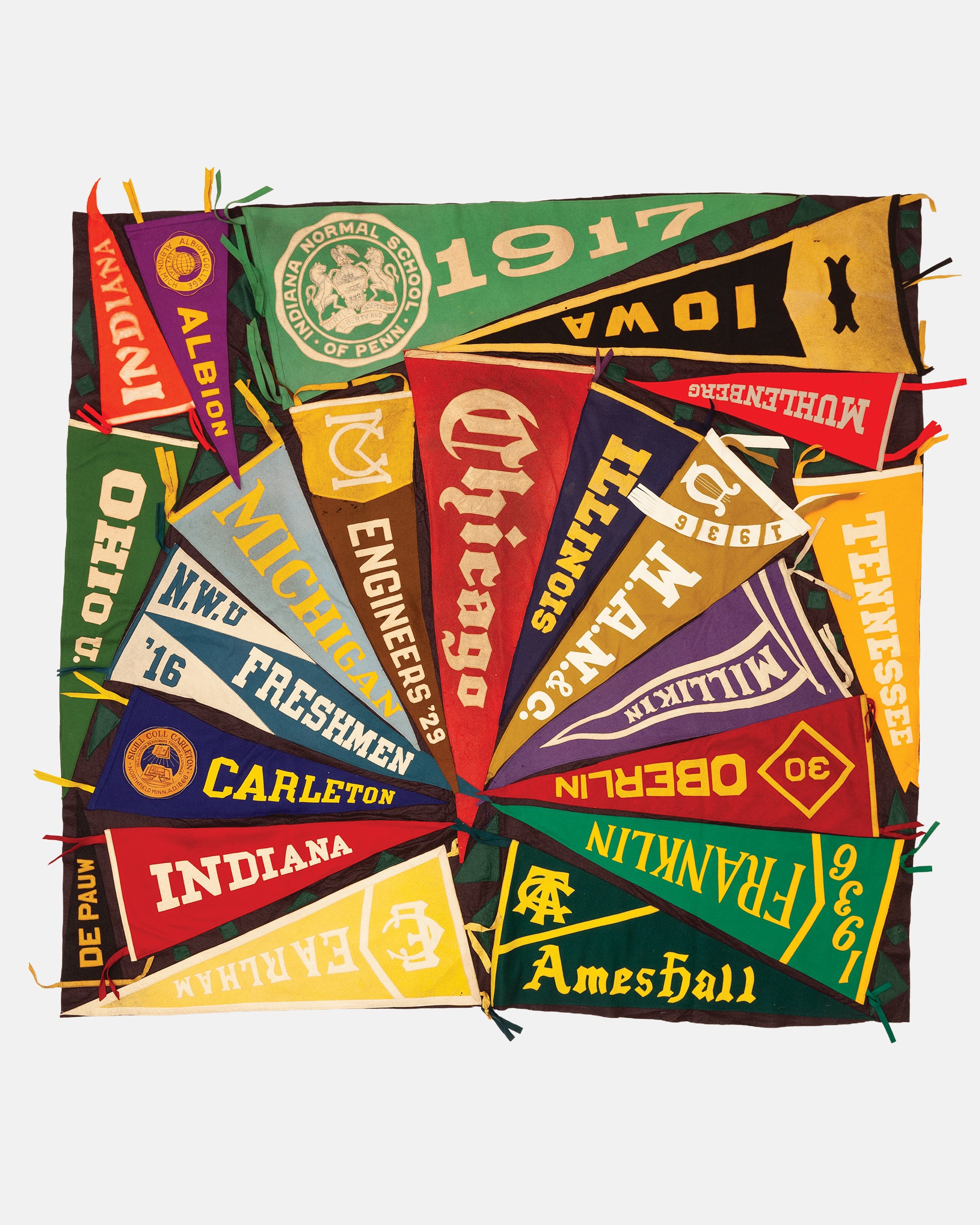 Vintage Pennant Quilt - Colleges #26