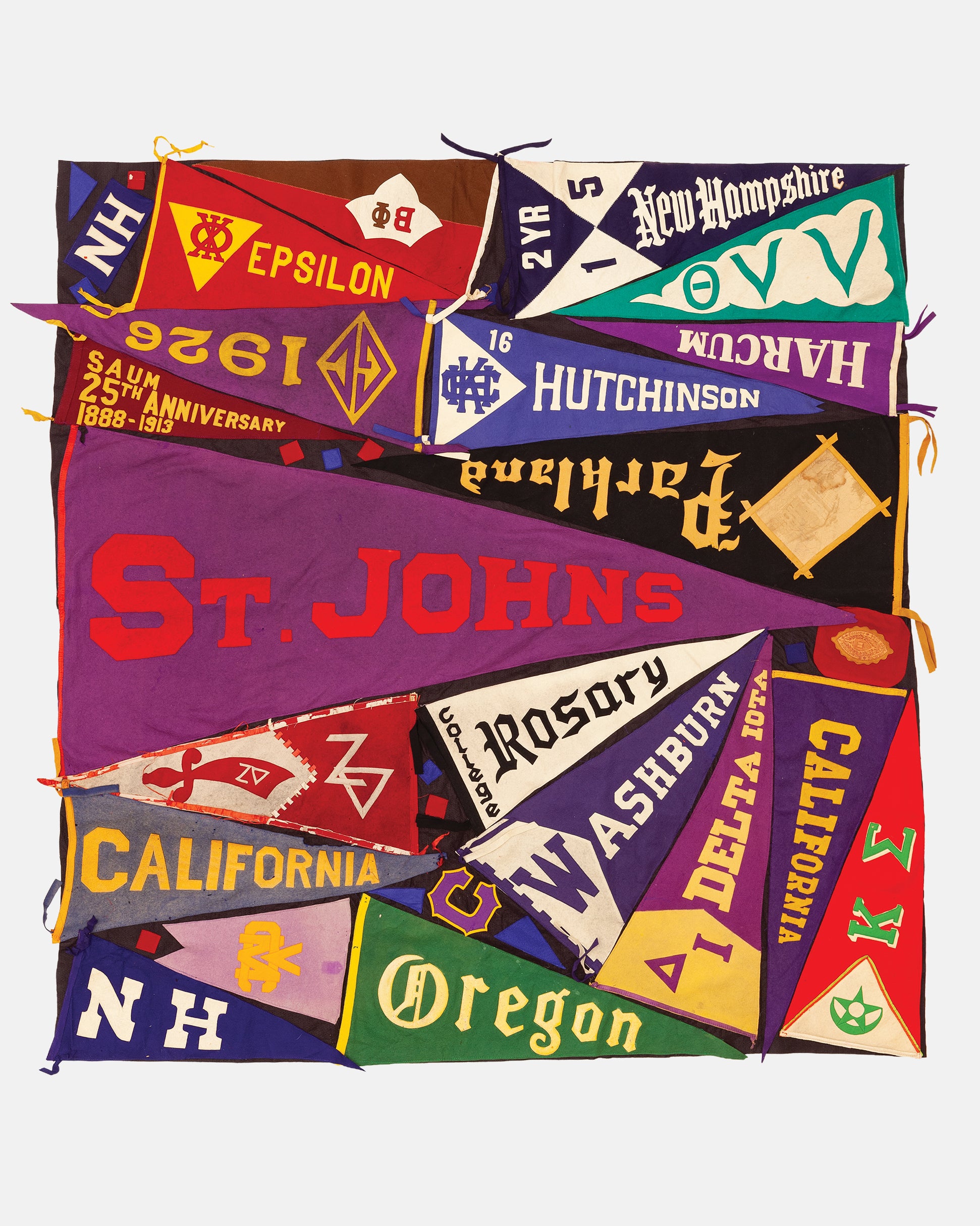 Vintage Pennant Quilt - Colleges #56