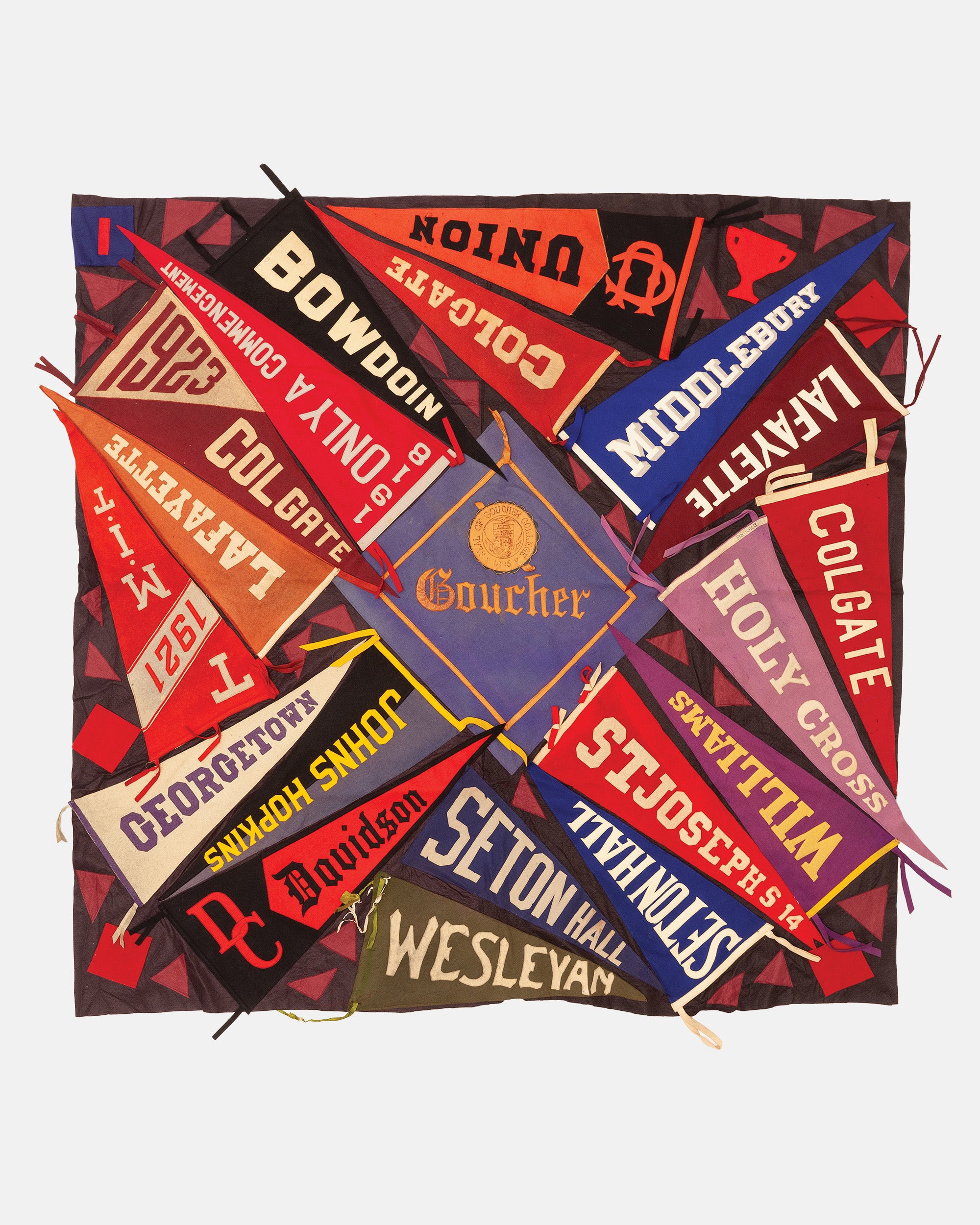 Vintage Pennant Quilt - Colleges #8