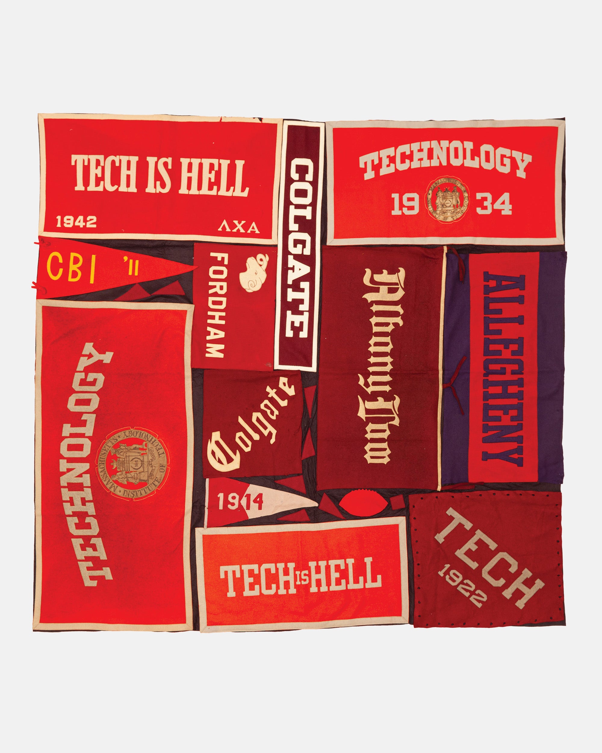 Vintage Pennant Quilt - Colleges #9